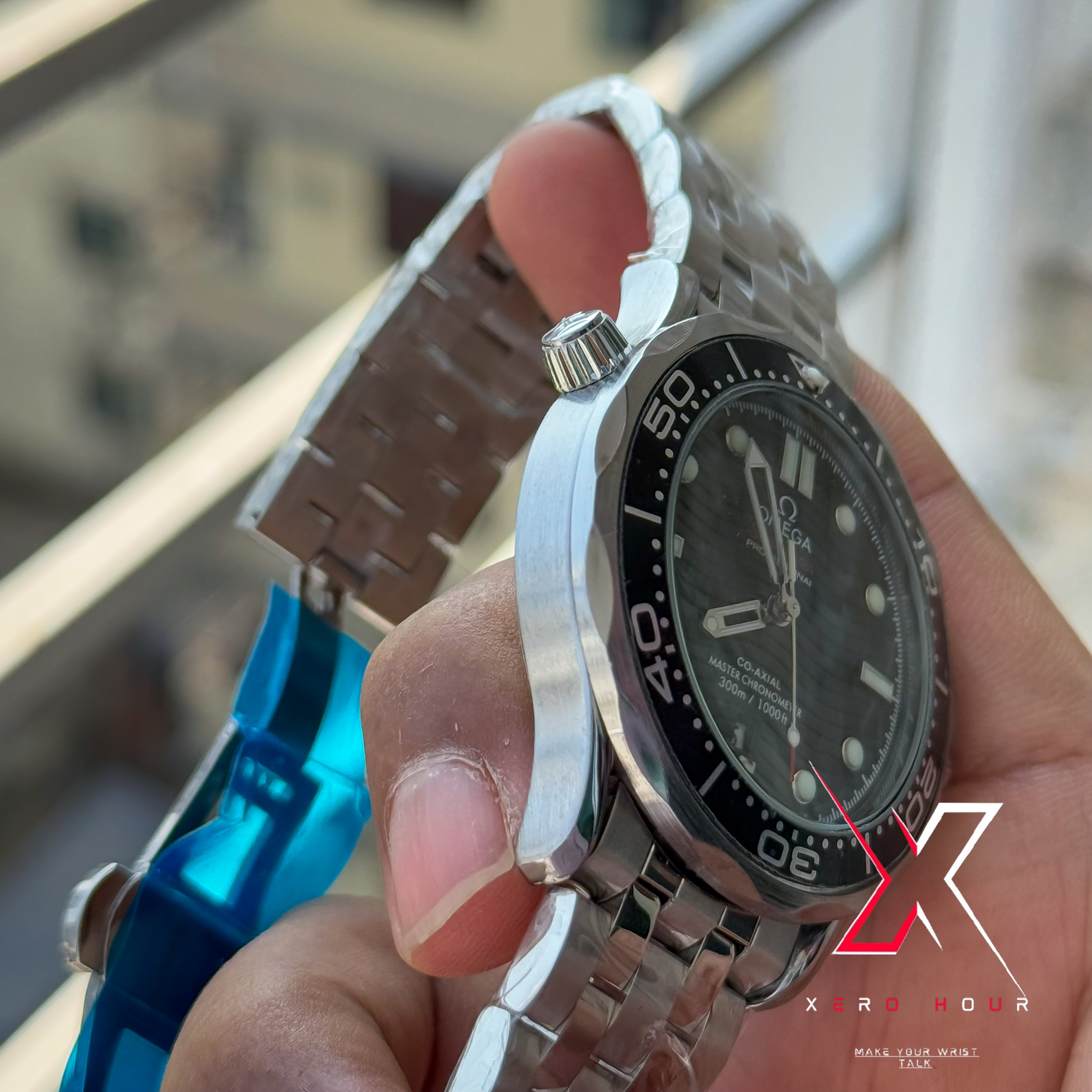 Omega Seamaster | Date just | Black bezel Black dial | AA Grade_img_6