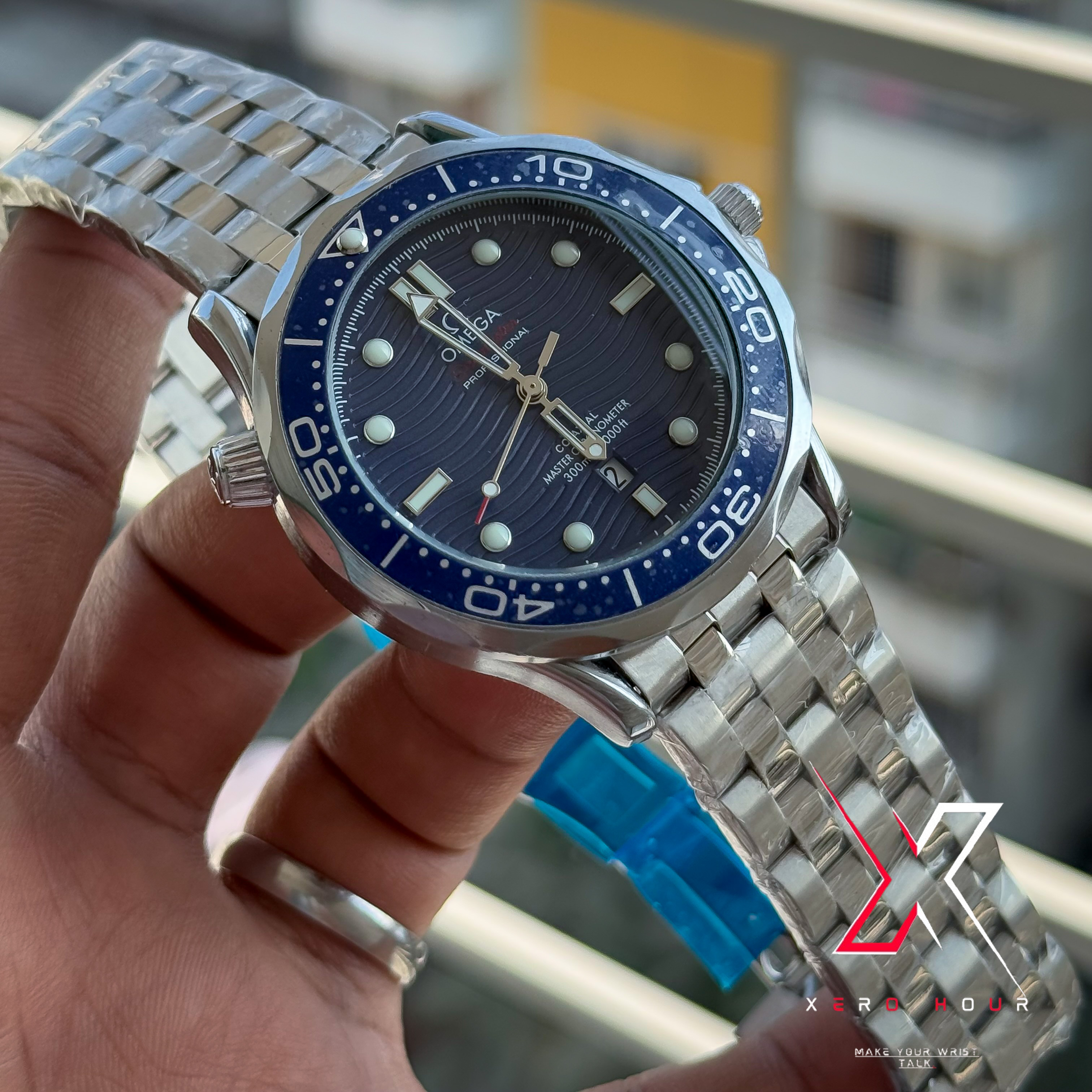 Omega Seamaster | Date just | Blue bezel Blue dial | AA Grade_img_2