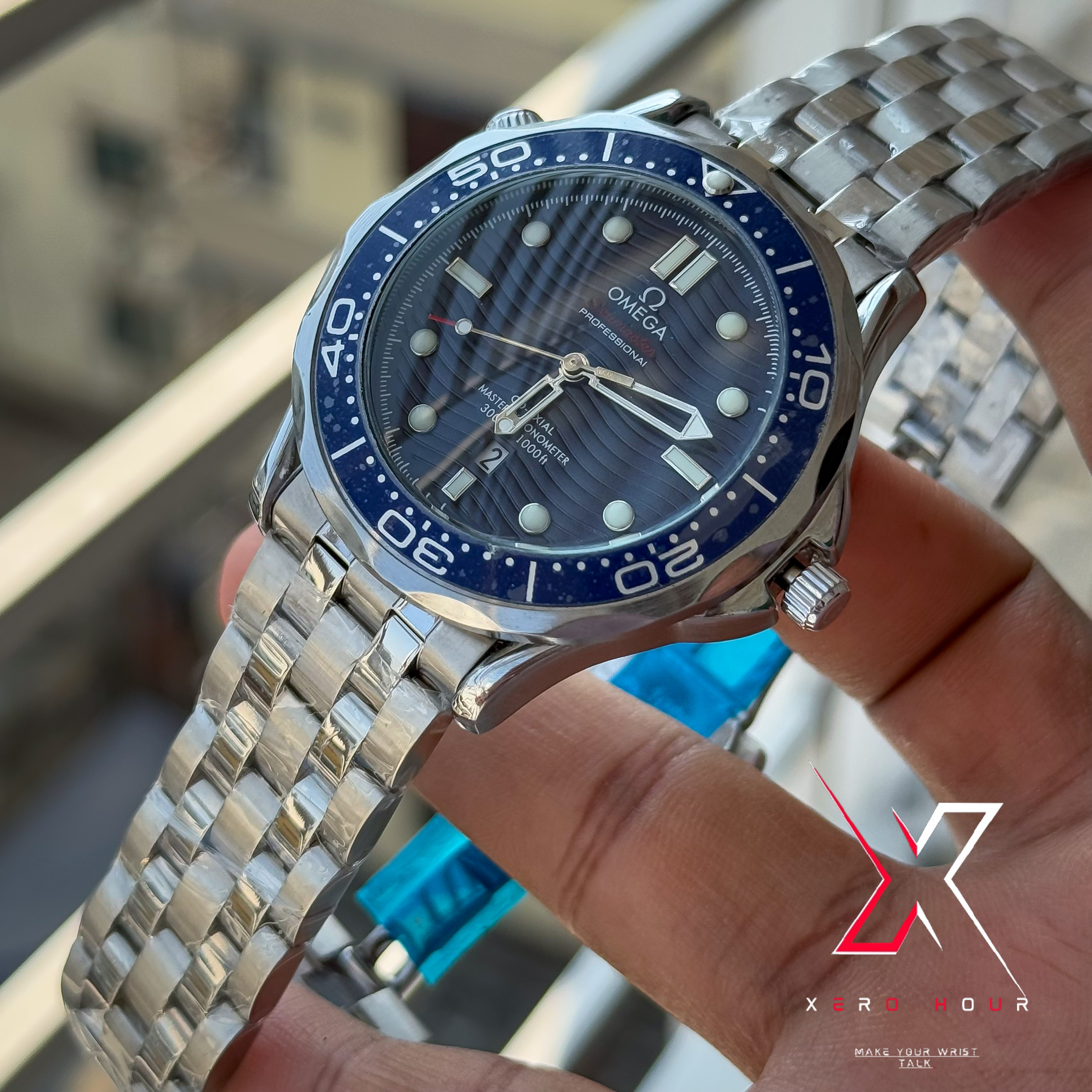 Omega Seamaster | Date just | Blue bezel Blue dial | AA Grade_img_3