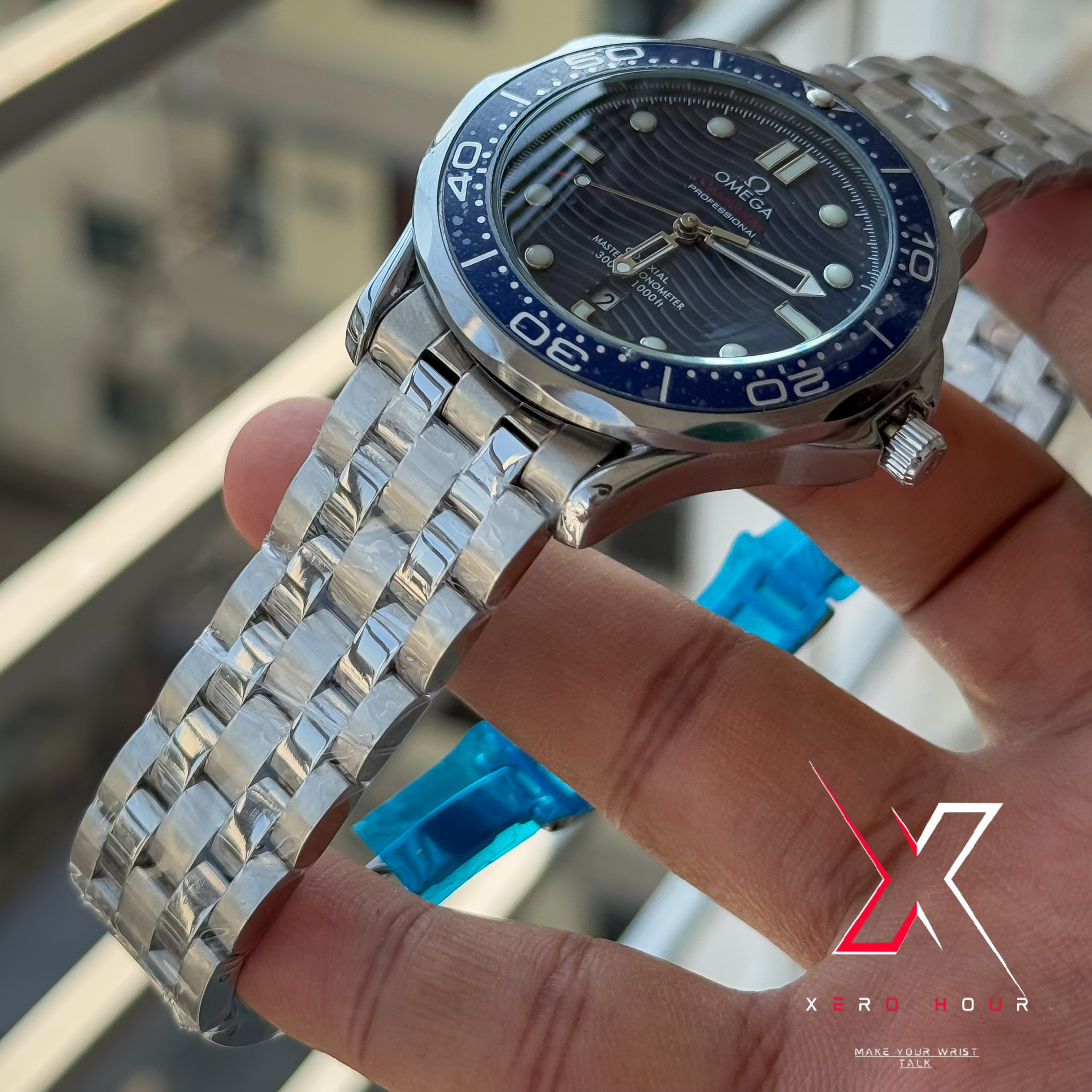 Omega Seamaster | Date just | Blue bezel Blue dial | AA Grade_img_4