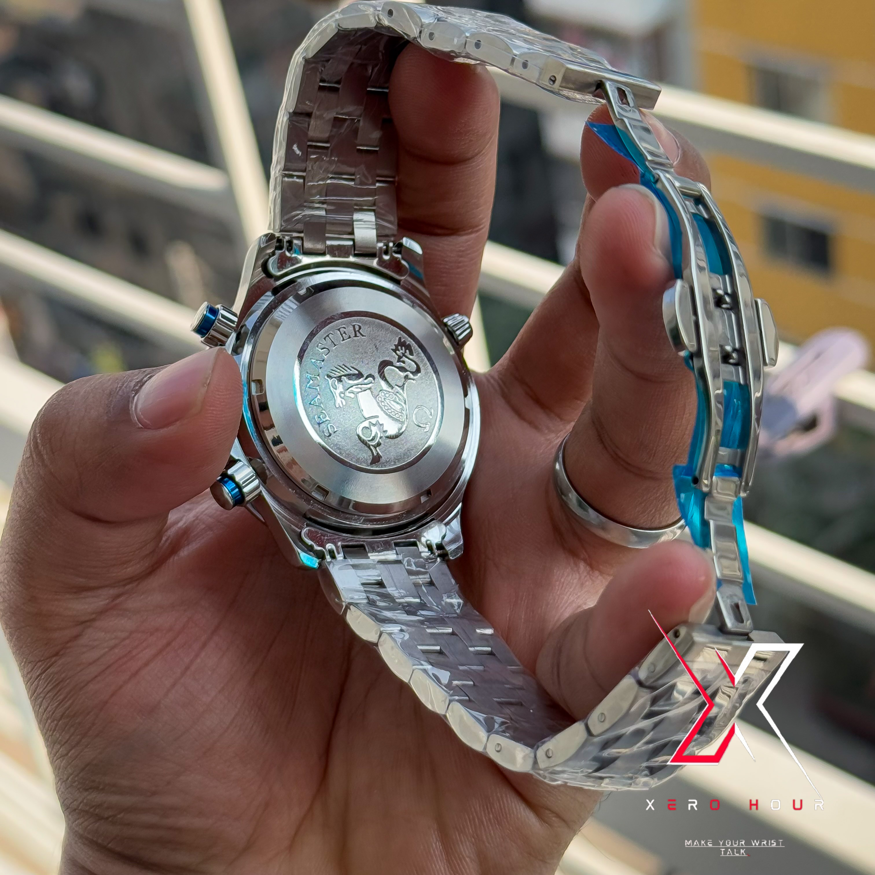 Omega Seamaster Chronograph | Date just | Blue bezel blue dial | AA Grade_img_1