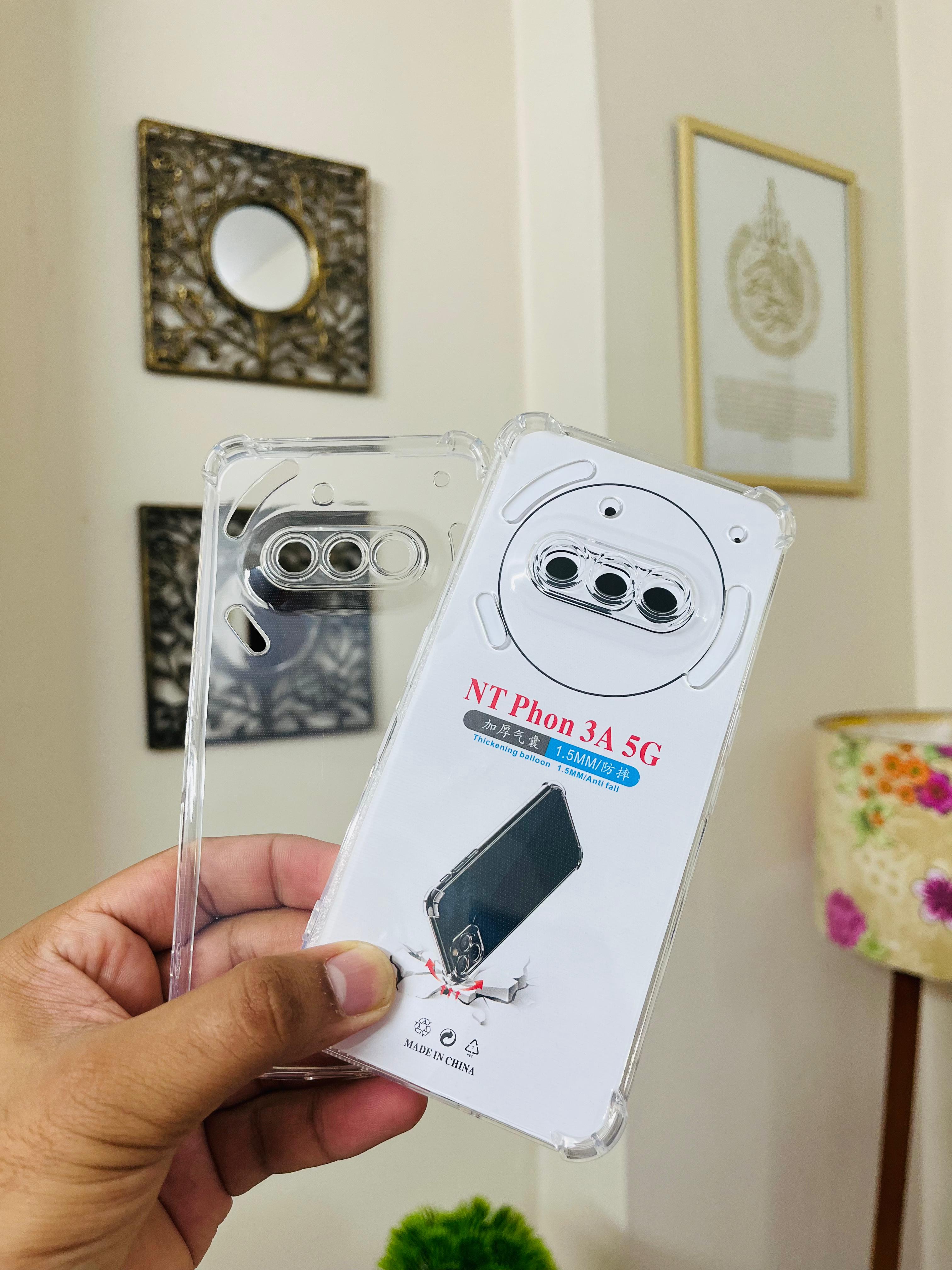 Nothing Phone 3a (Clear PC+ Transparent TPU Bumper) Soft Water Color Official Soft TPU Case With Bump