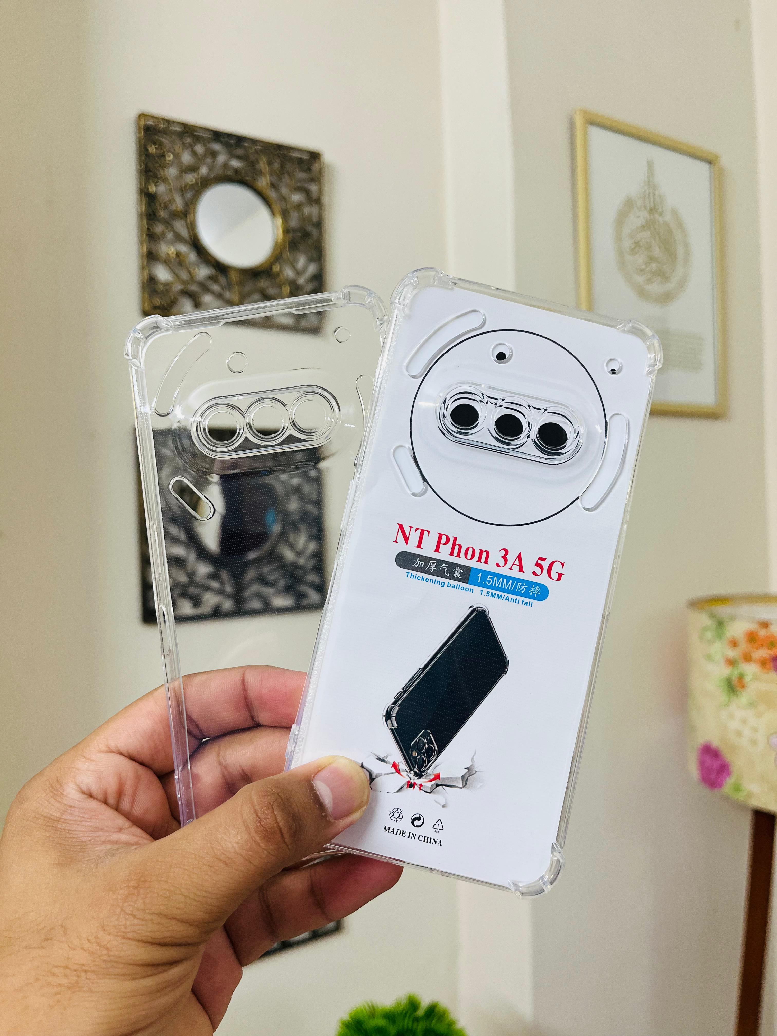 Nothing Phone 3a (Clear PC+ Transparent TPU Bumper) Soft Water Color Official Soft TPU Case With Bump_img_2