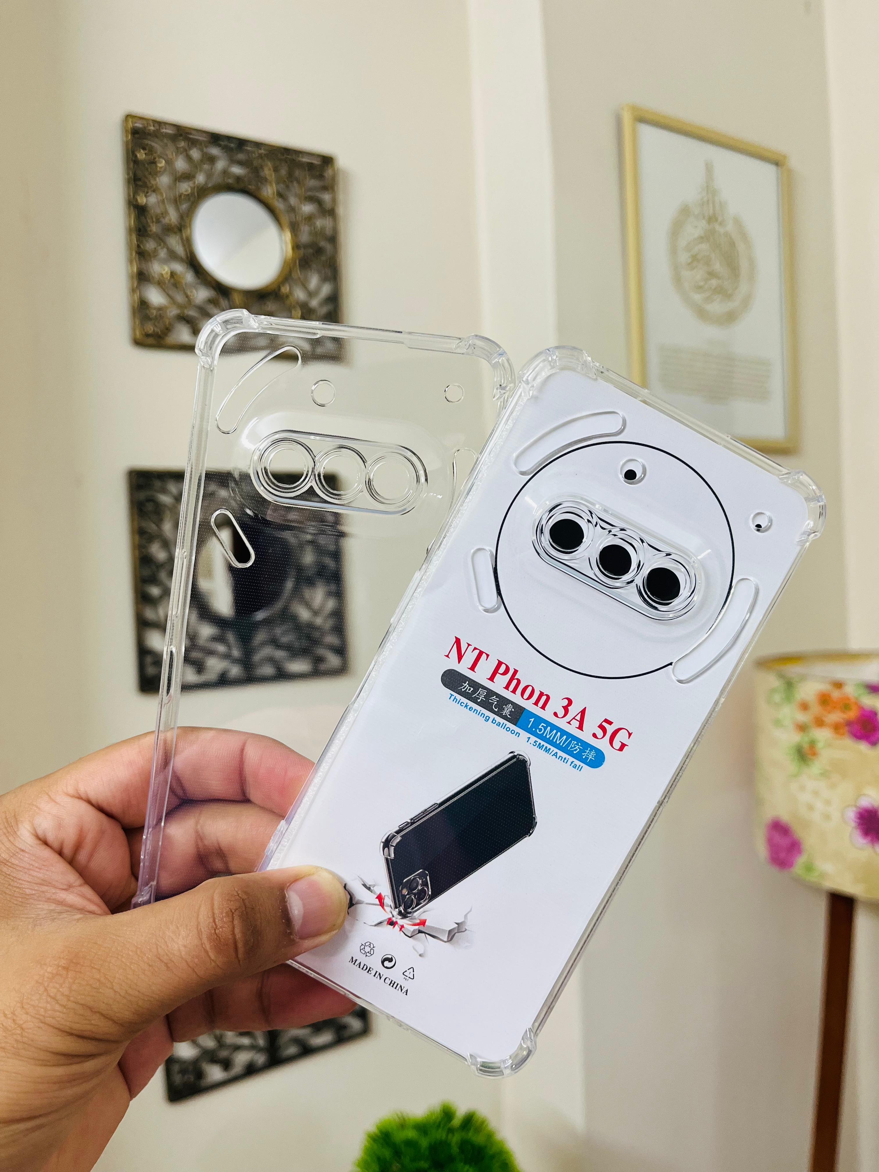 Nothing Phone 3a (Clear PC+ Transparent TPU Bumper) Soft Water Color Official Soft TPU Case With Bump_img_1