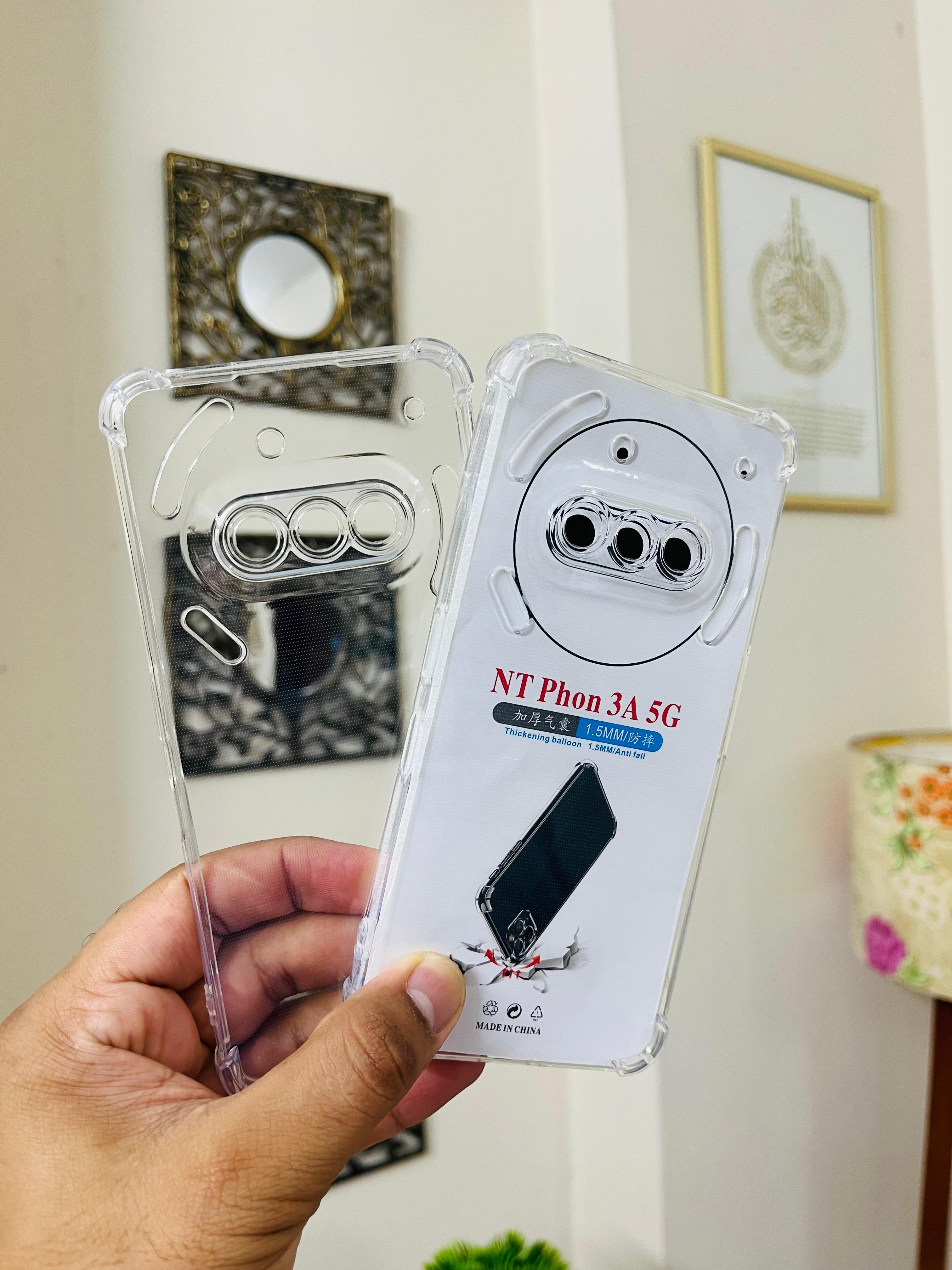 Nothing Phone 3a (Clear PC+ Transparent TPU Bumper) Soft Water Color Official Soft TPU Case With Bump_img_3