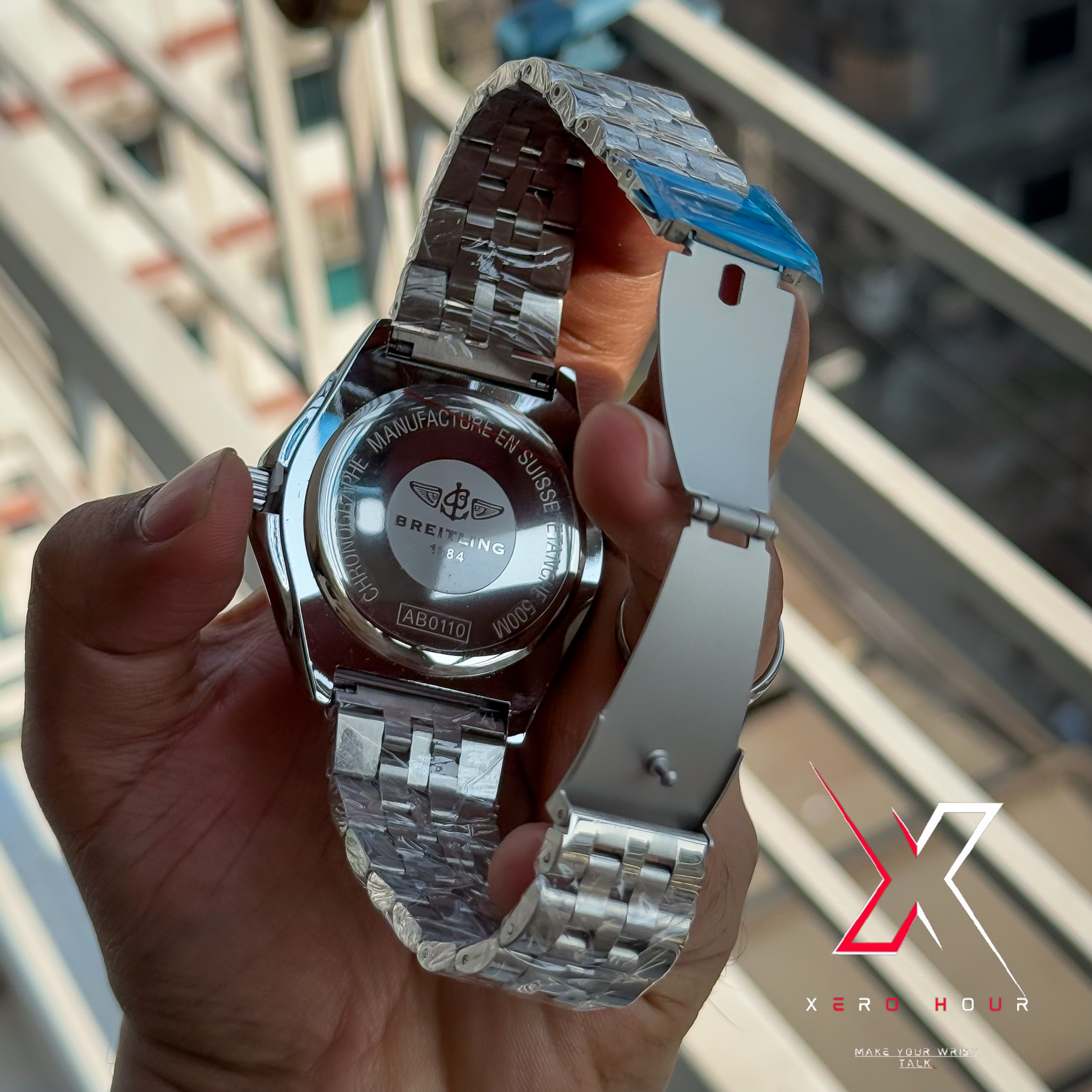 Breitling Chain  Date Just | Blue dial | AA Grade_img_2