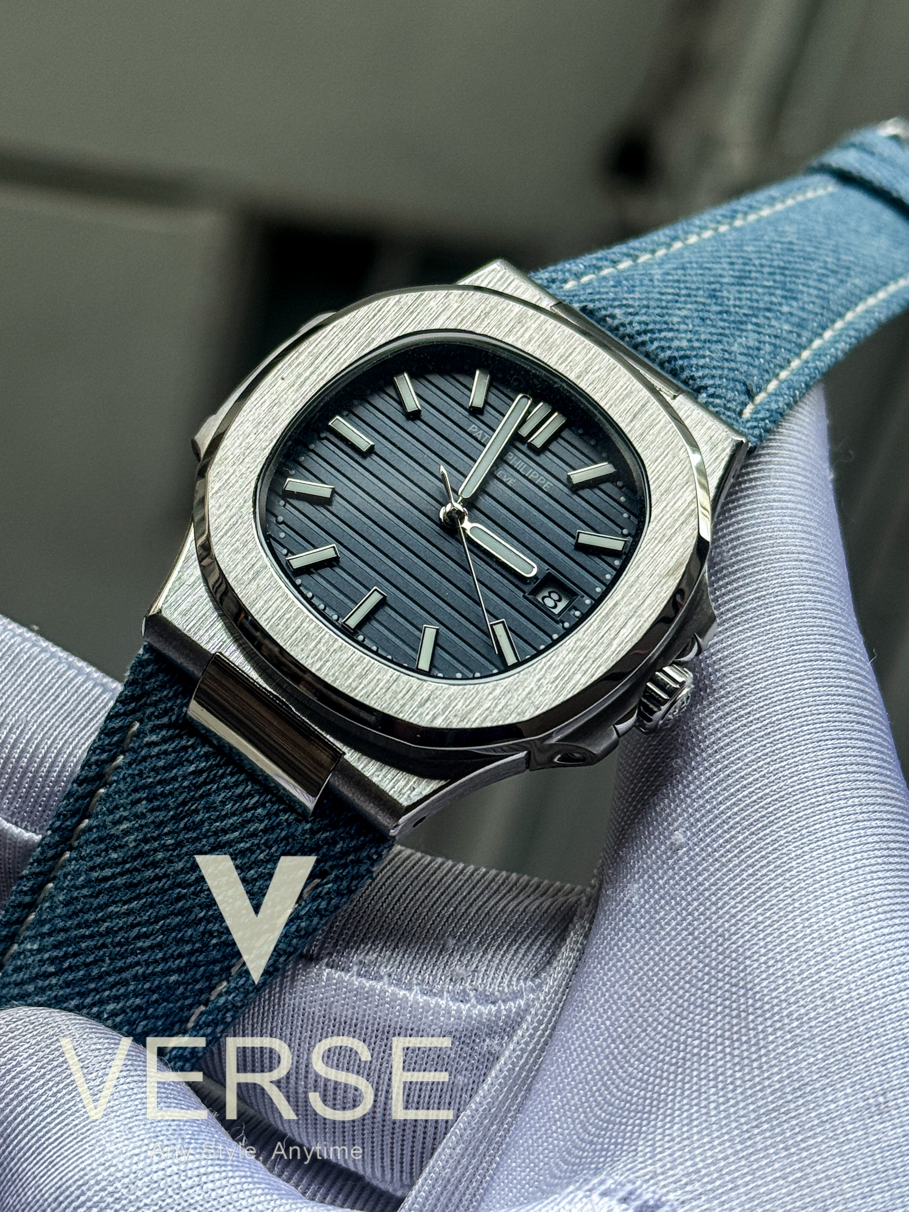 Patek Phlippe Nautilus Denim belt AAA Auto_img_1