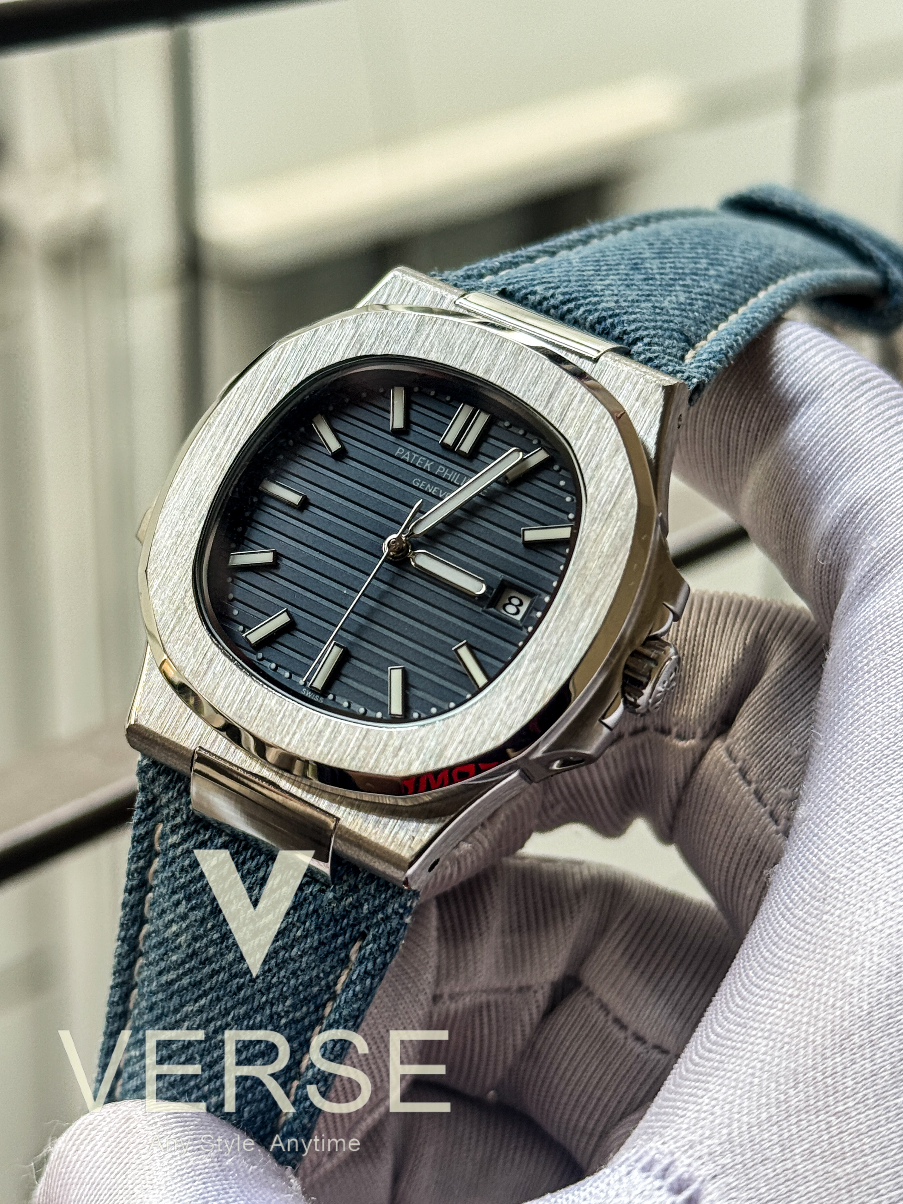 Patek Phlippe Nautilus Denim belt AAA Auto