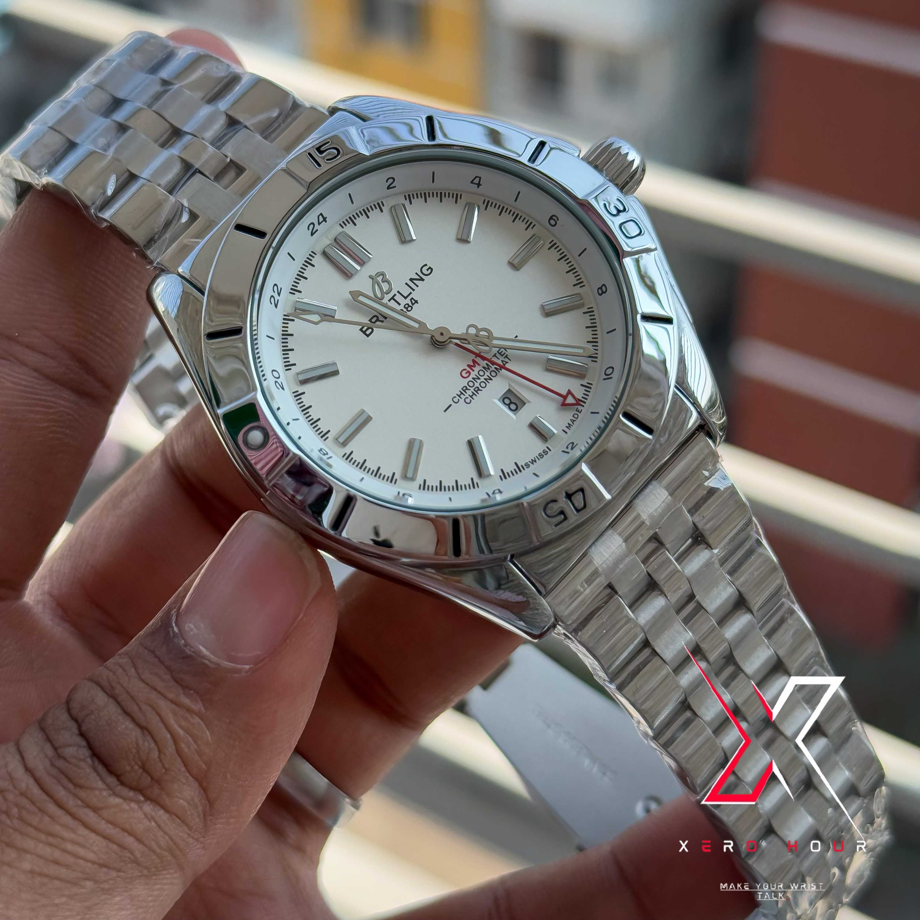 Breitling Chain  Date Just | White dial | AA Grade_img_2