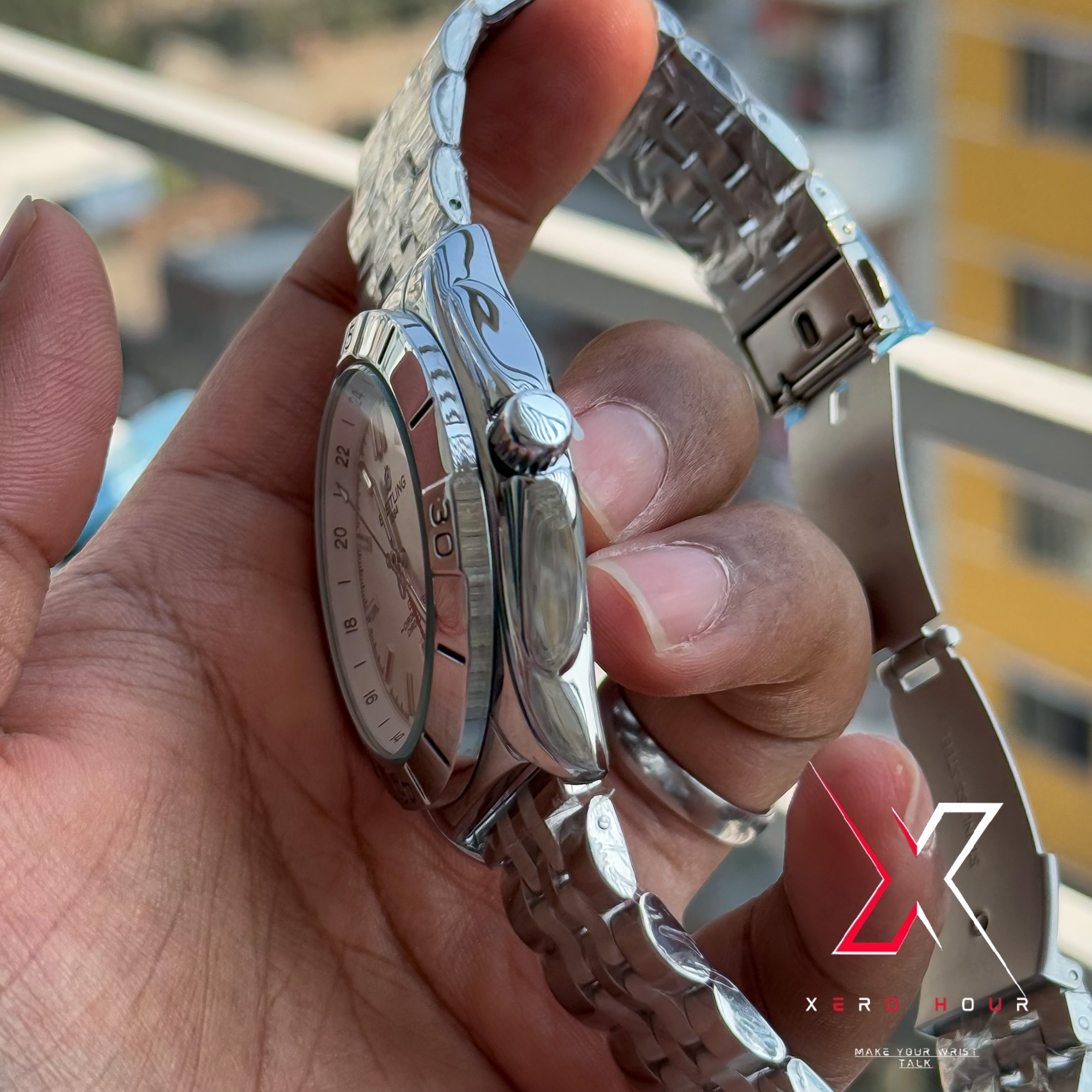 Breitling Chain  Date Just | White dial | AA Grade_img_4