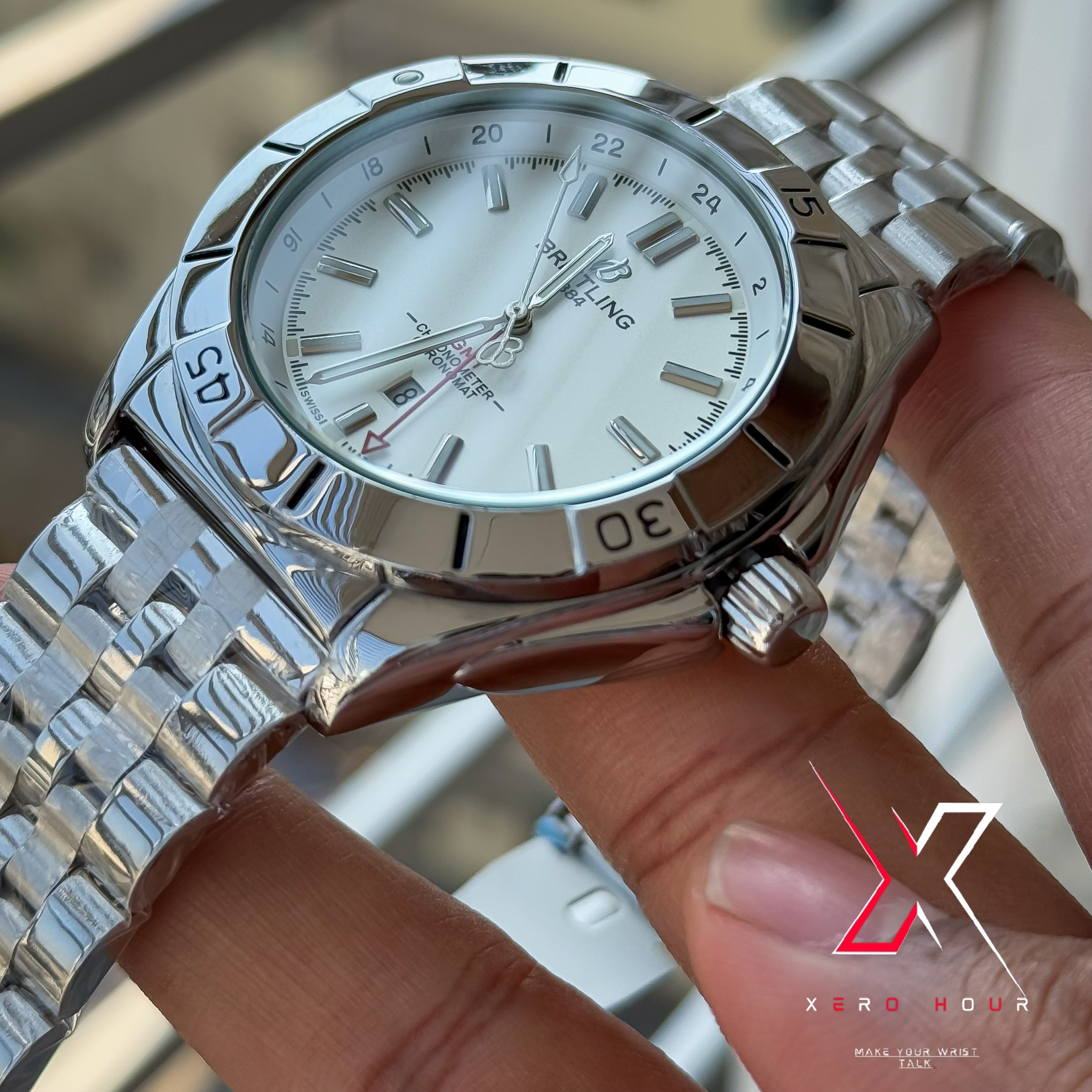 Breitling Chain  Date Just | White dial | AA Grade_img_5