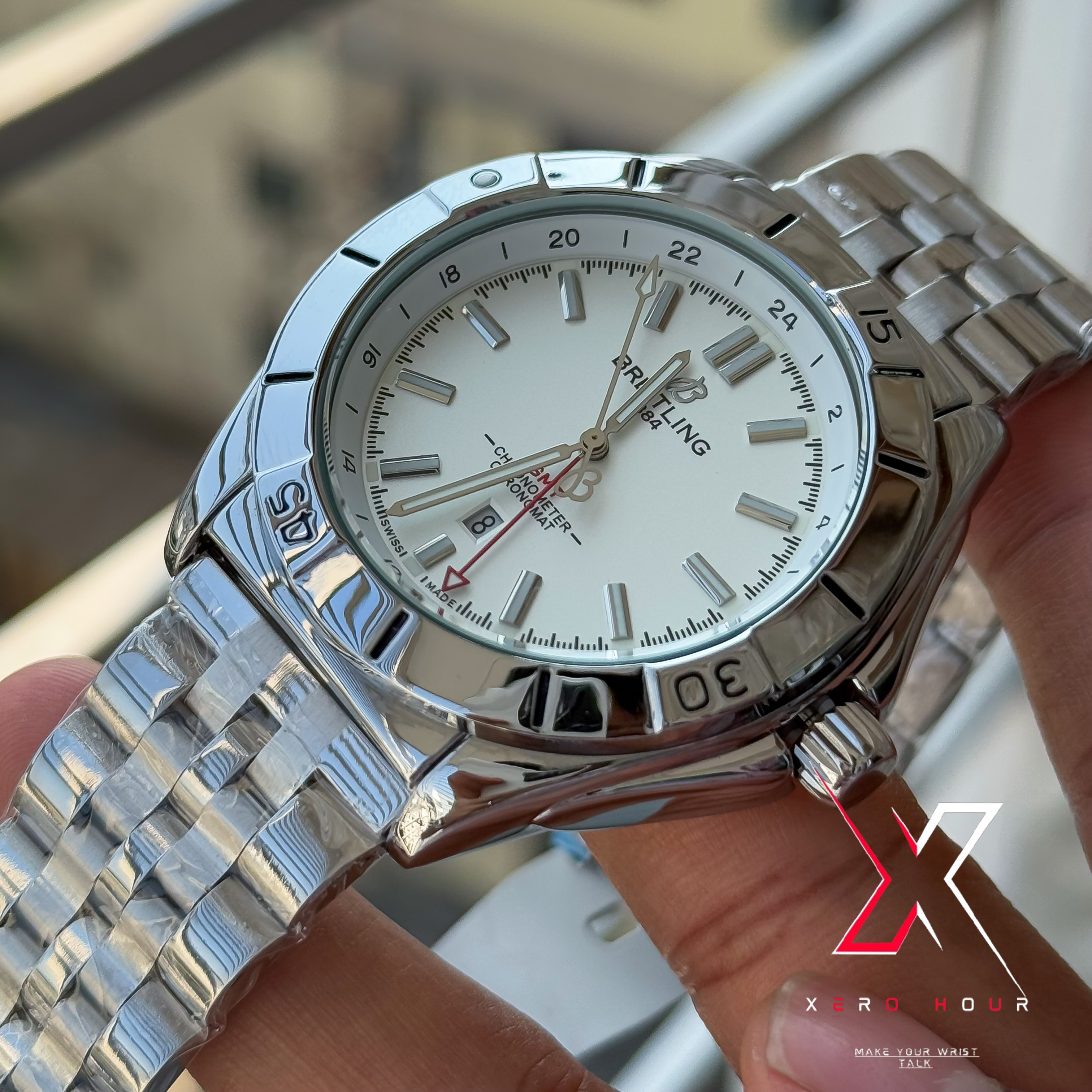 Breitling Chain  Date Just | White dial | AA Grade_img_6