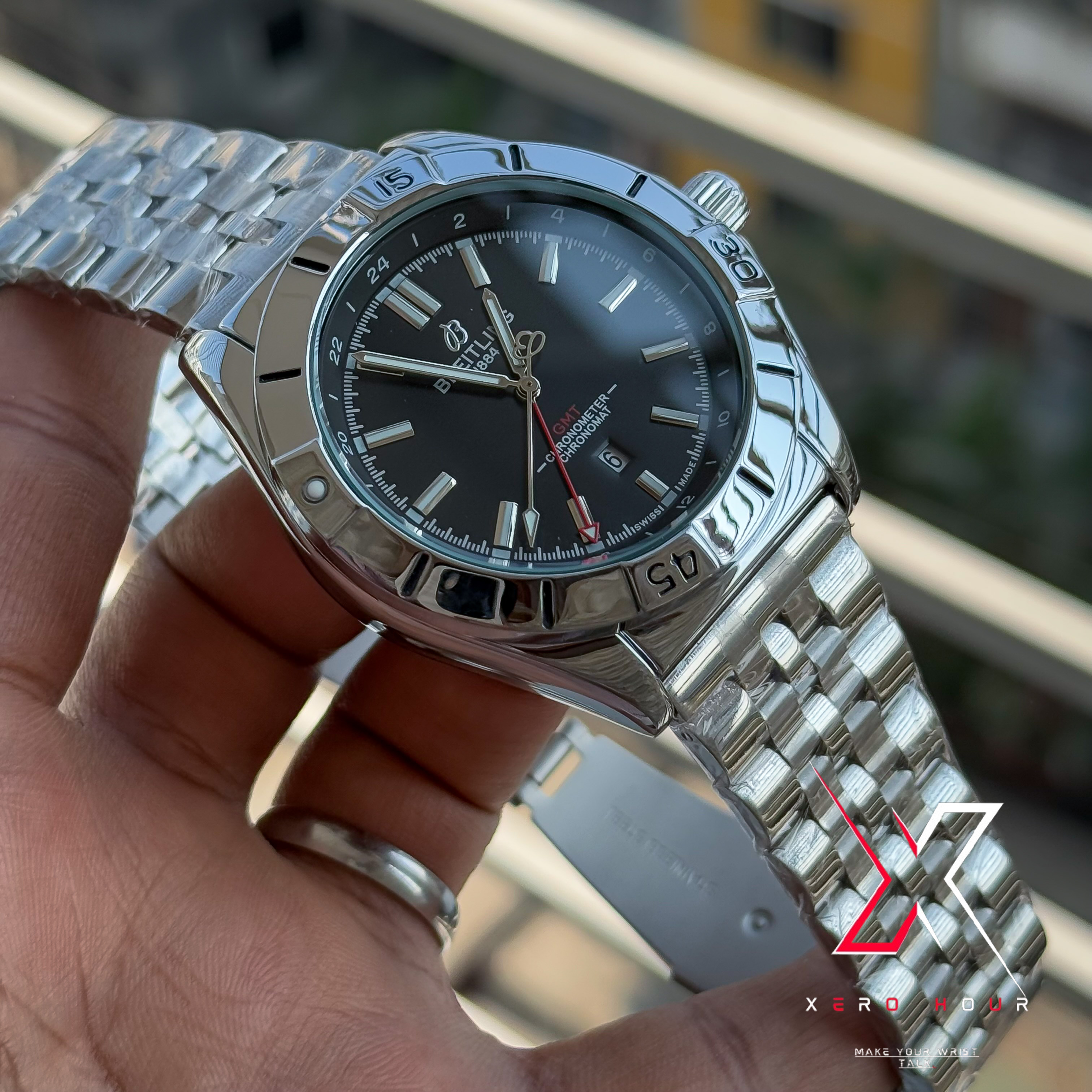 Breitling Chain Date Just | Black dial | AA Grade