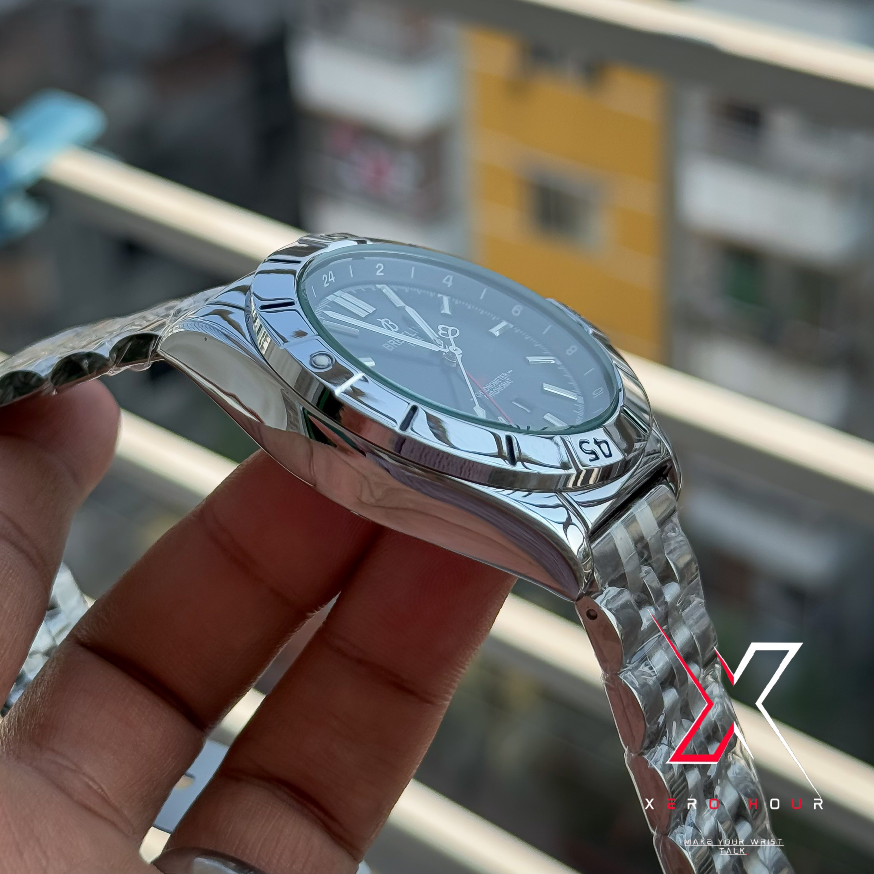 Breitling Chain Date Just | Black dial | AA Grade_img_6