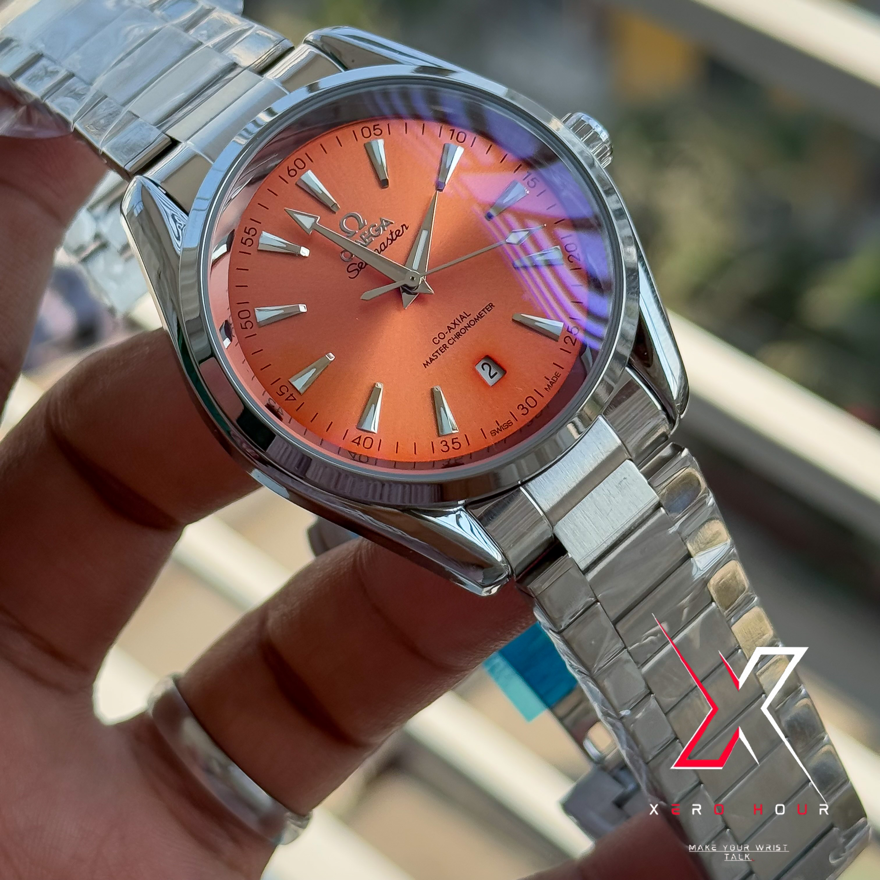 Omega Aqua Terra | Automatic Movement | Orange Dial | AA Grade