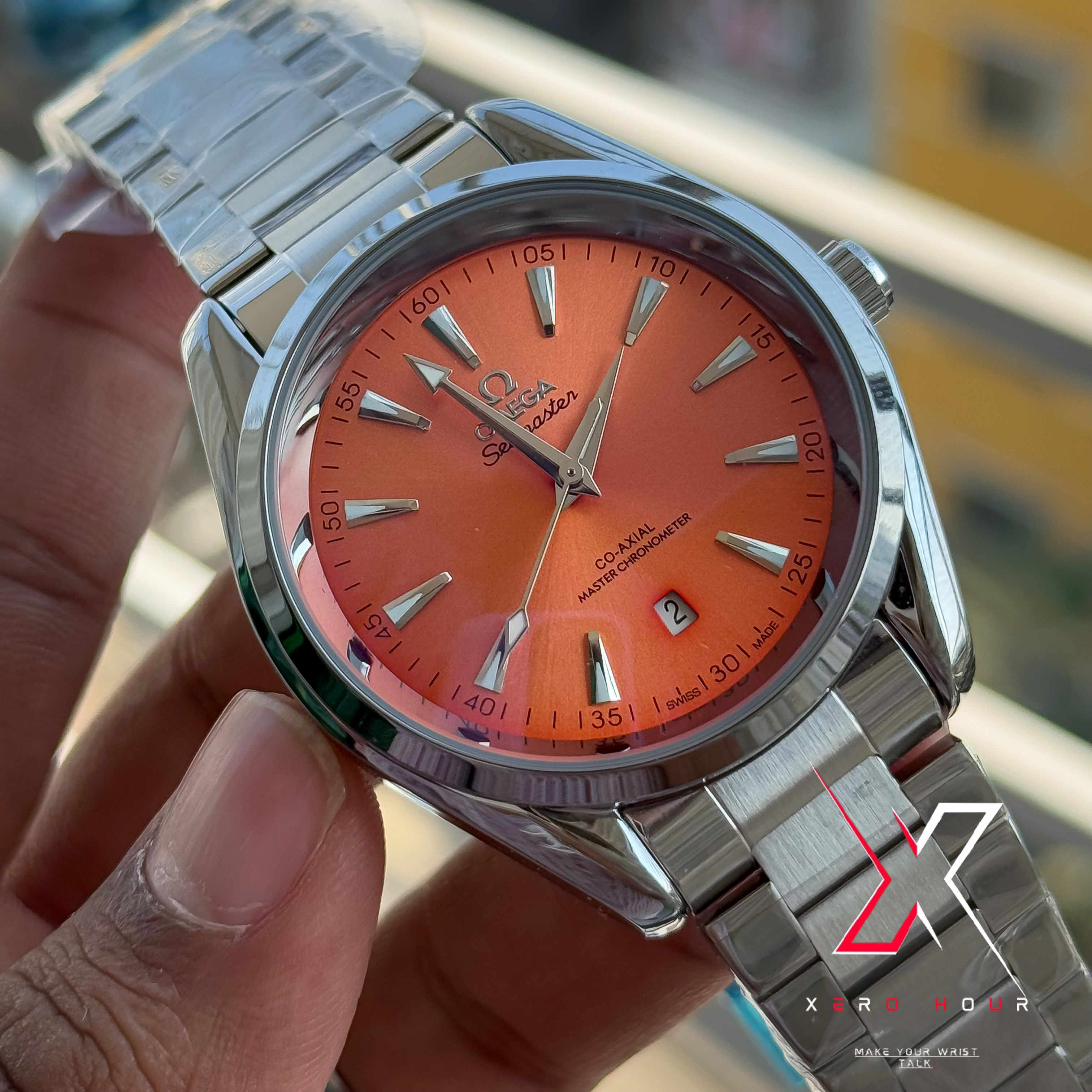 Omega Aqua Terra | Automatic Movement | Orange Dial | AA Grade_img_5
