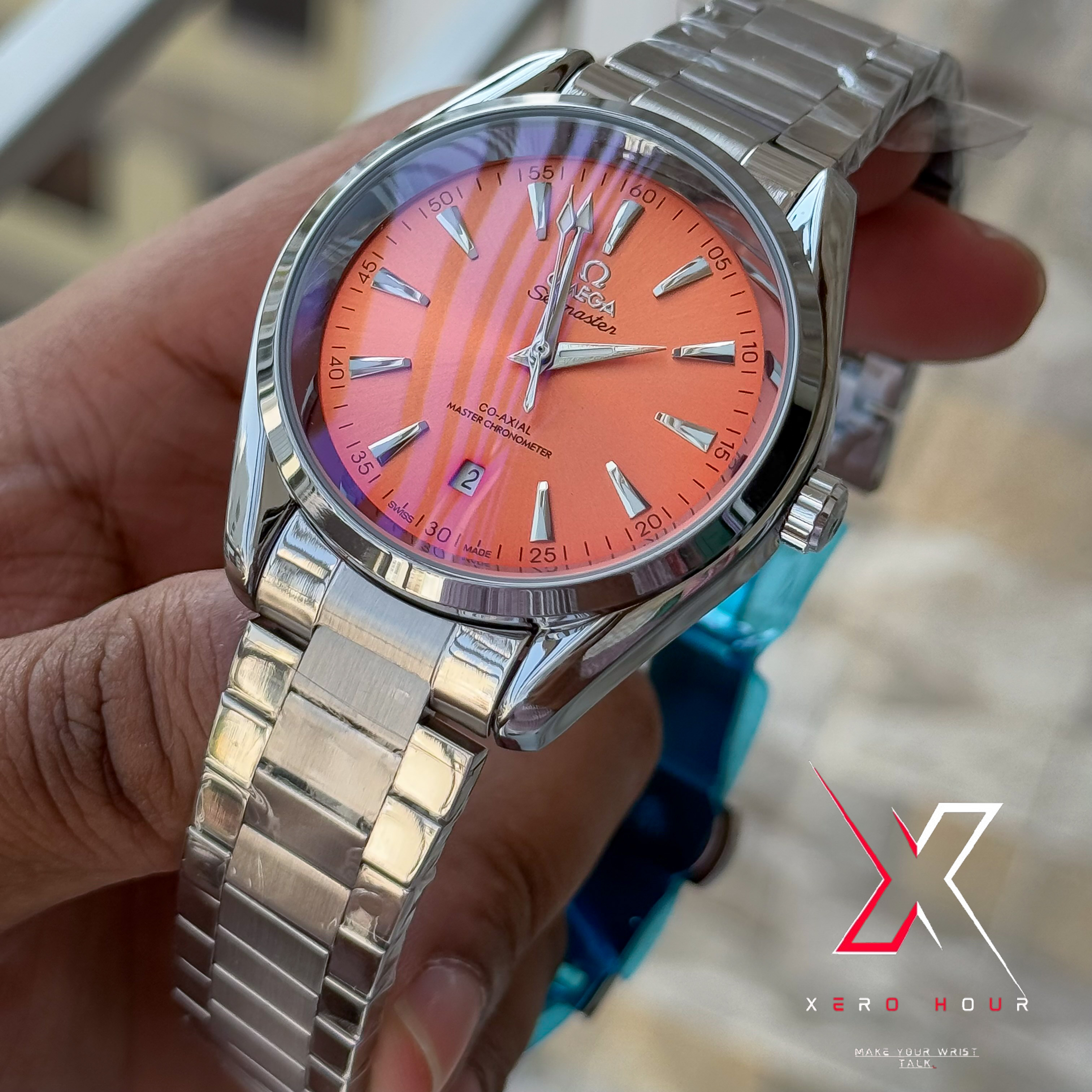 Omega Aqua Terra | Automatic Movement | Orange Dial | AA Grade_img_8