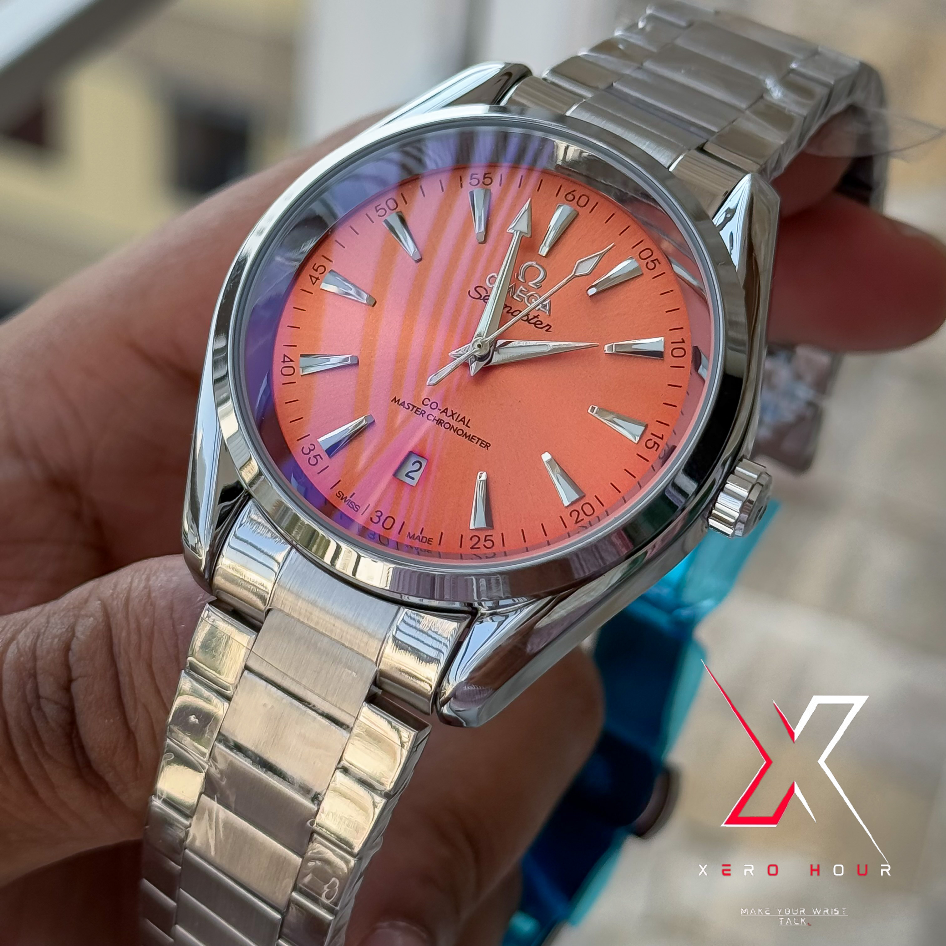 Omega Aqua Terra | Automatic Movement | Orange Dial | AA Grade_img_9