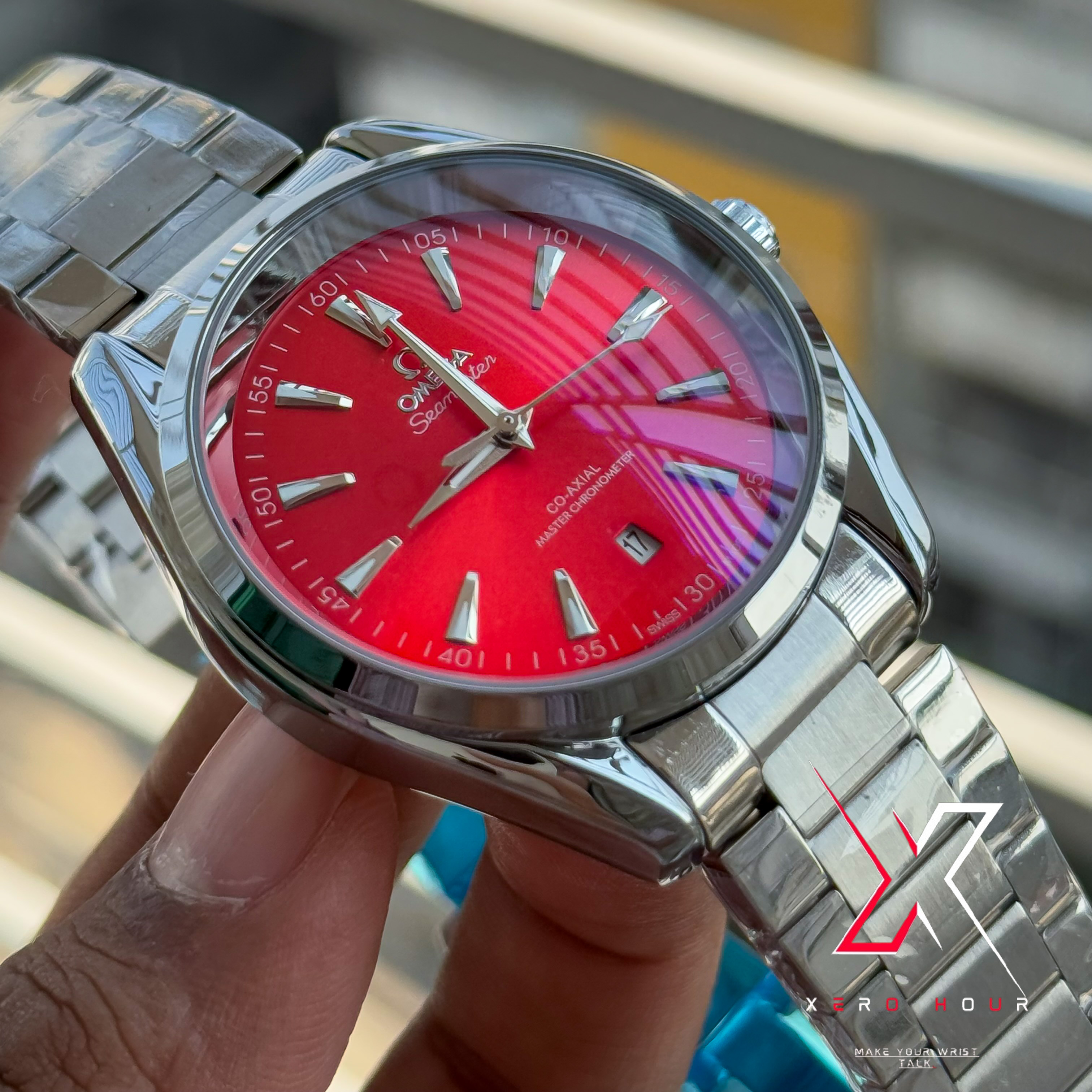 Omega Aqua Terra | Automatic Movement | Red Dial | AA Grade