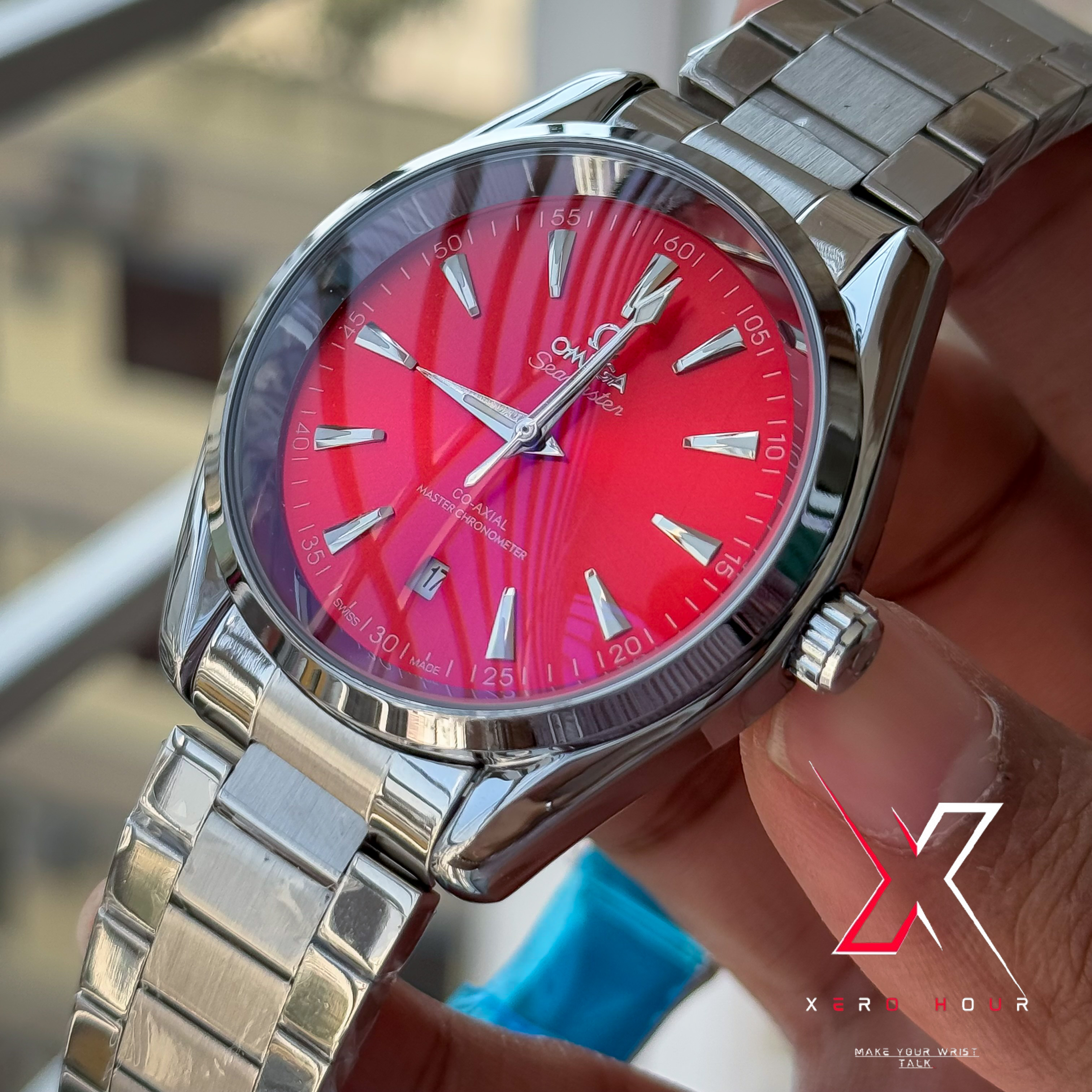 Omega Aqua Terra | Automatic Movement | Red Dial | AA Grade_img_4