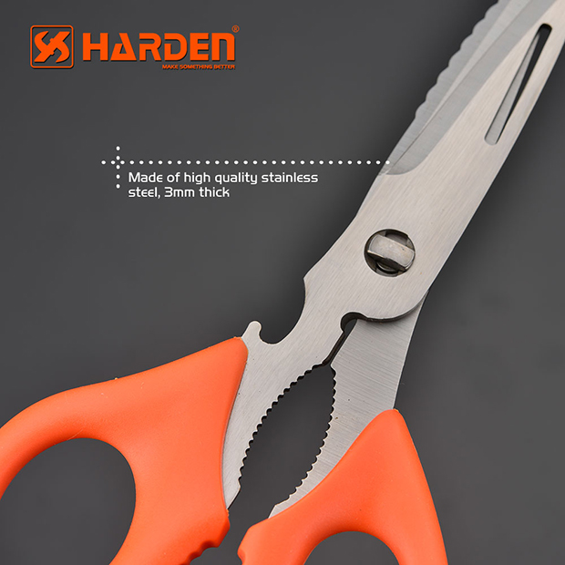 HARDEN Multi-Purpose Scissors 220mm Professional and Household Stainless Steel Scissors 570362_img_1