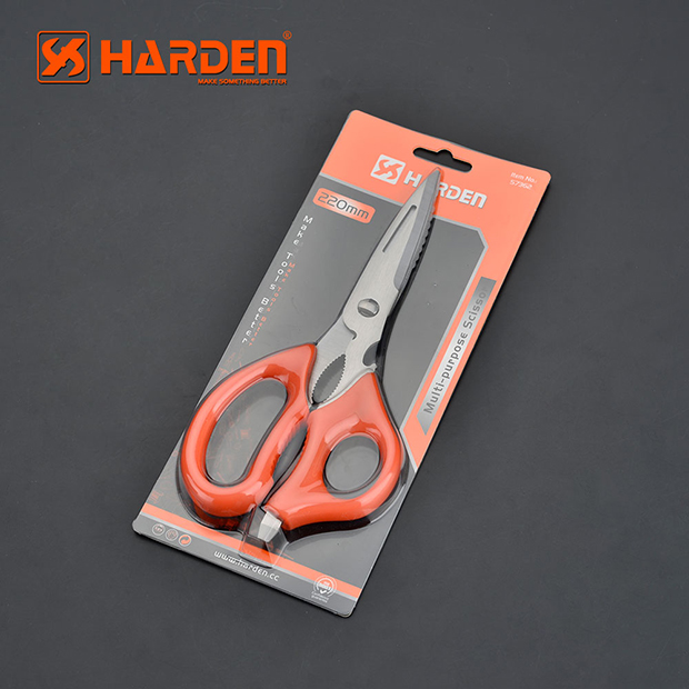 HARDEN Multi-Purpose Scissors 220mm Professional and Household Stainless Steel Scissors 570362_img_2