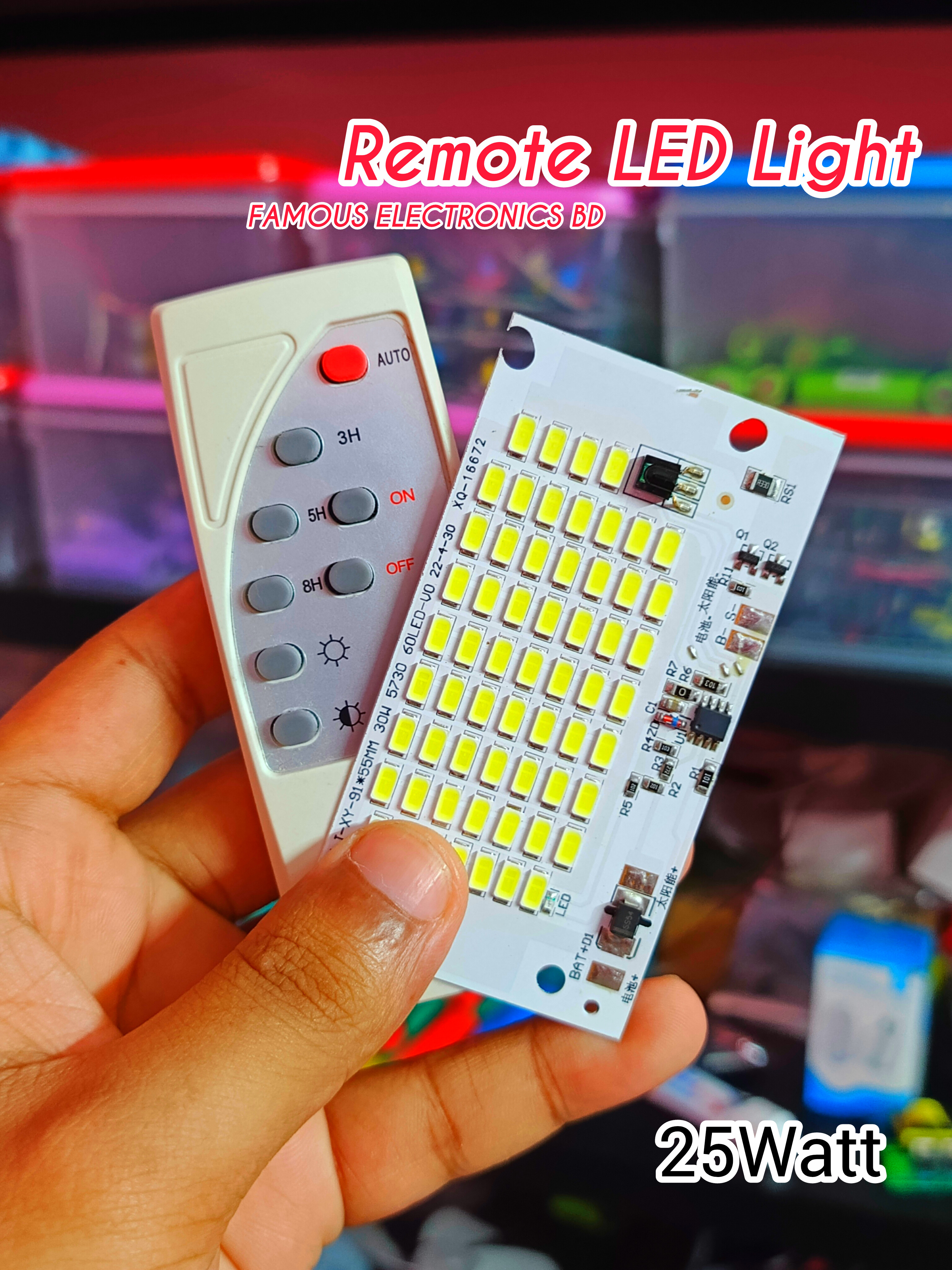 3.7V 25W Led Light with Remote Control high quality Led Light Solar Light Control System (Battery Not Included)_img_4