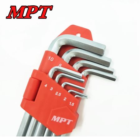 MPT 9pcs Ball Point Hex Key Set ( Short Arm ), Cr-V, Allen key Set; MHA02002-1_img_3