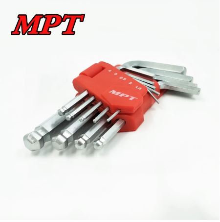 MPT 9pcs Ball Point Hex Key Set ( Short Arm ), Cr-V, Allen key Set; MHA02002-1_img_5