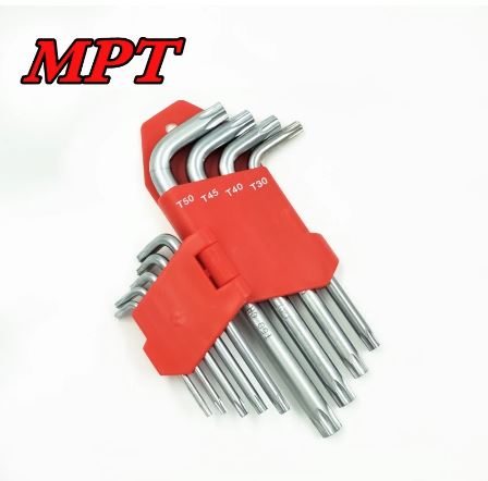 MPT 9pcs Trox Hex Key Set ( Long Arm), Cr-V, ( T10,T15,T20,T27,T30,T40,T45,T50); MHA02003-2_img_1