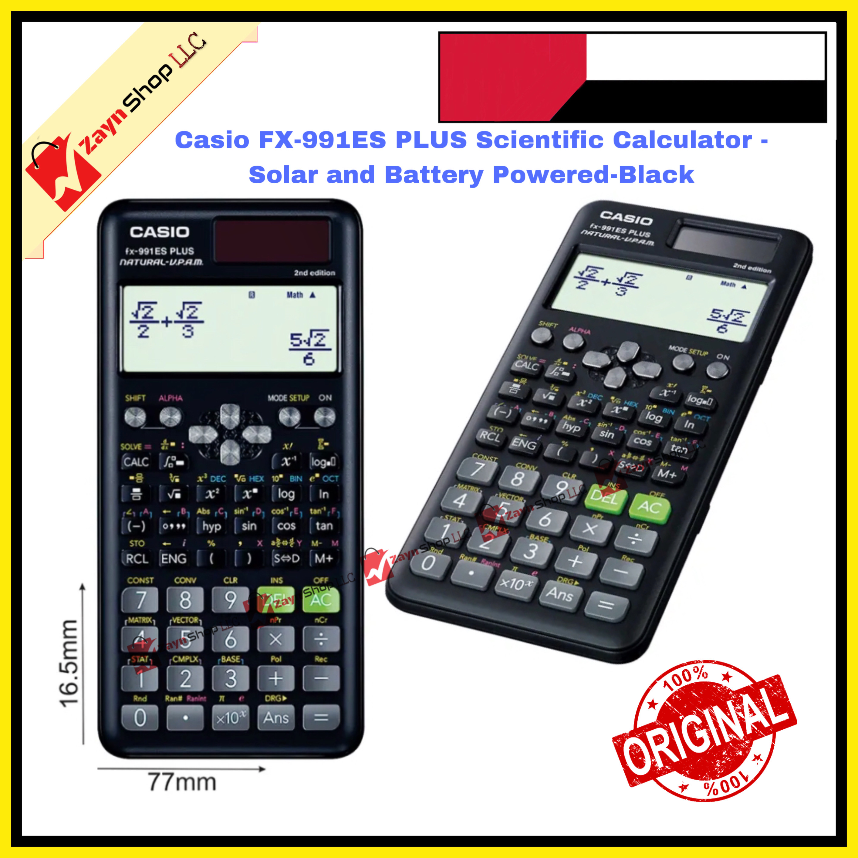 Casio FX-991ES PLUS- Scientific Calculator - Solar and Battery Powered-Black_img_0