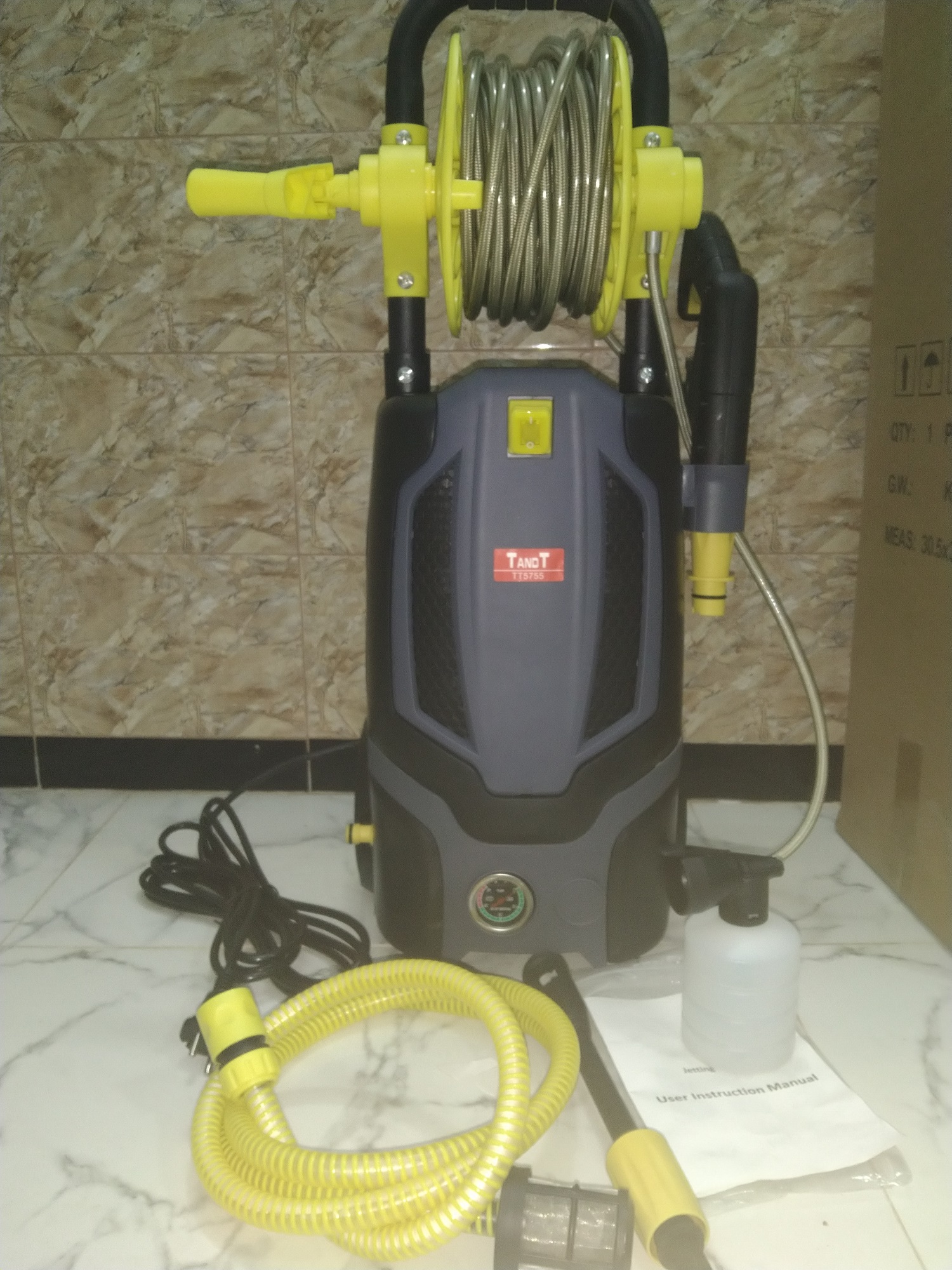 TANDT TT5795, 1500w High Pressure Cleaner, Car Washer, 12bar, 8L/Min.; Model : TT5795