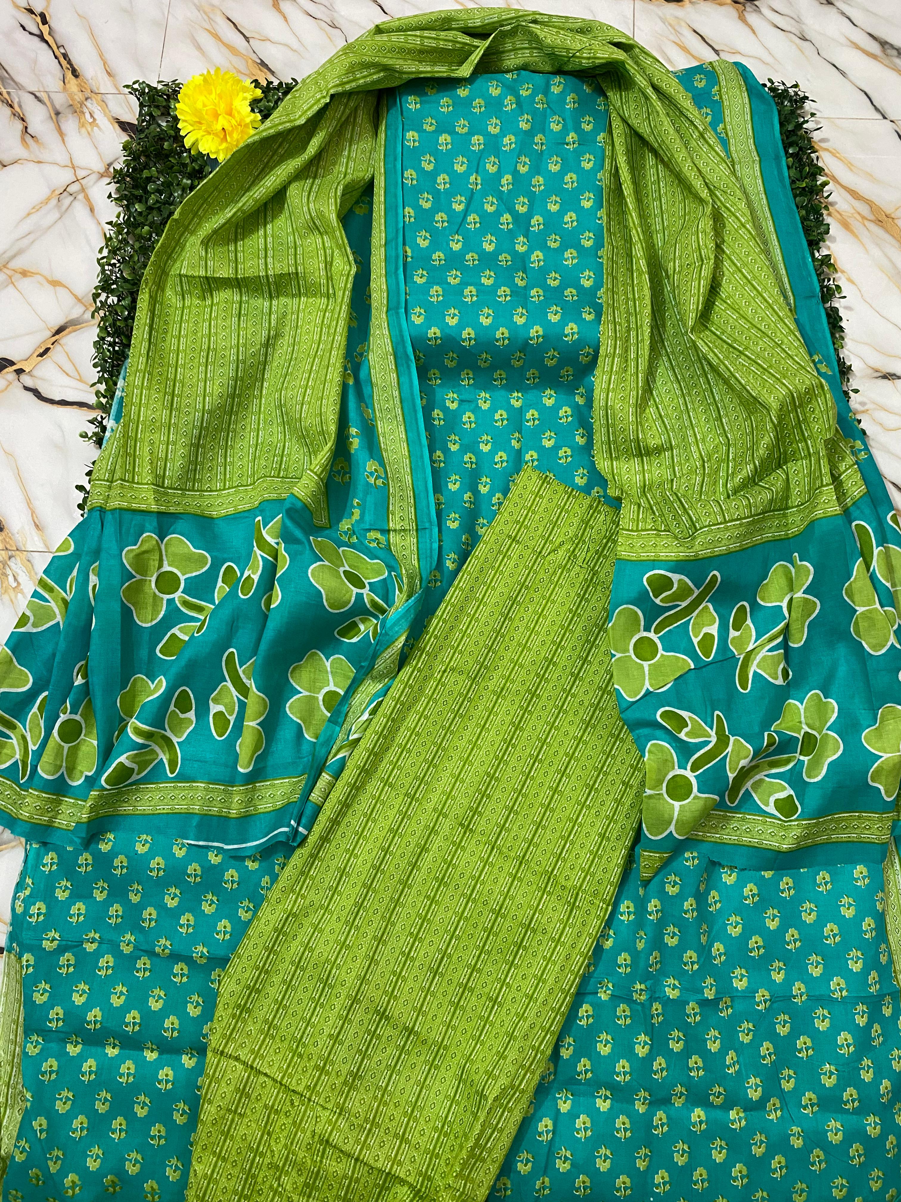 প্যাটেল (কালামকারি) সুতি থ্রি-পিস