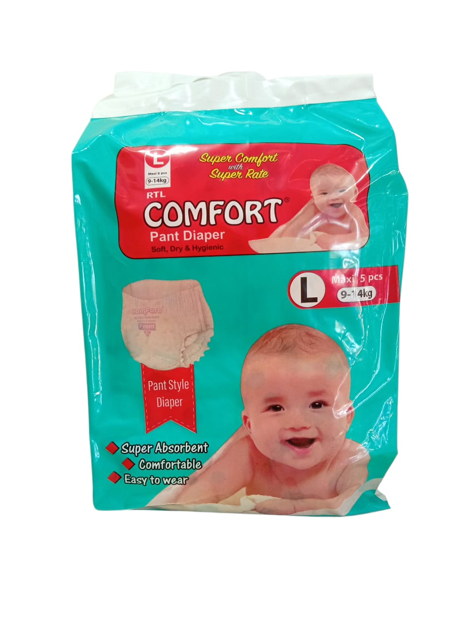 Comfort Pant Diaper 1 Pack 5 Ps Size-L