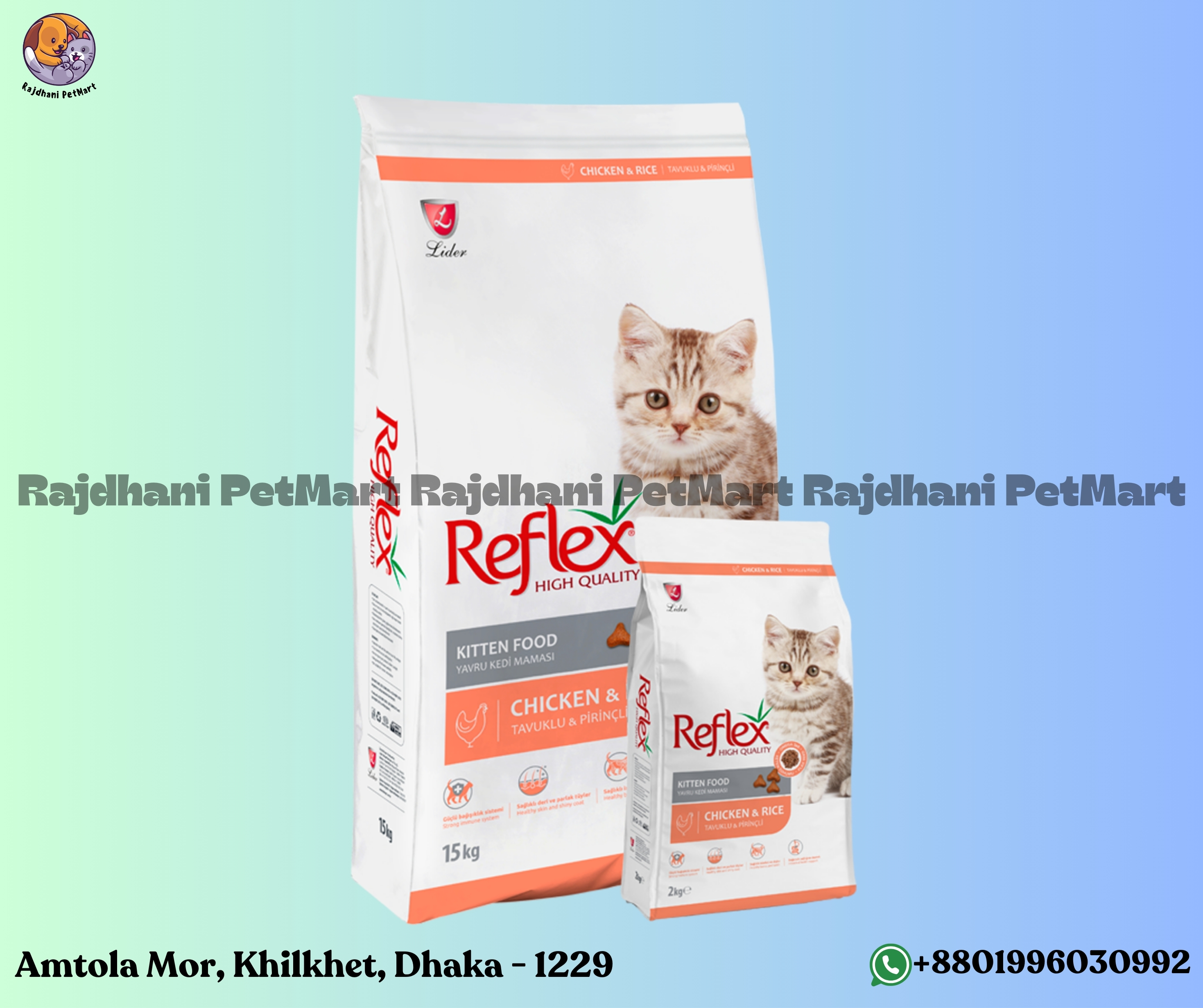 Reflex Kitten Cat Food Chicken & Rice 2kg