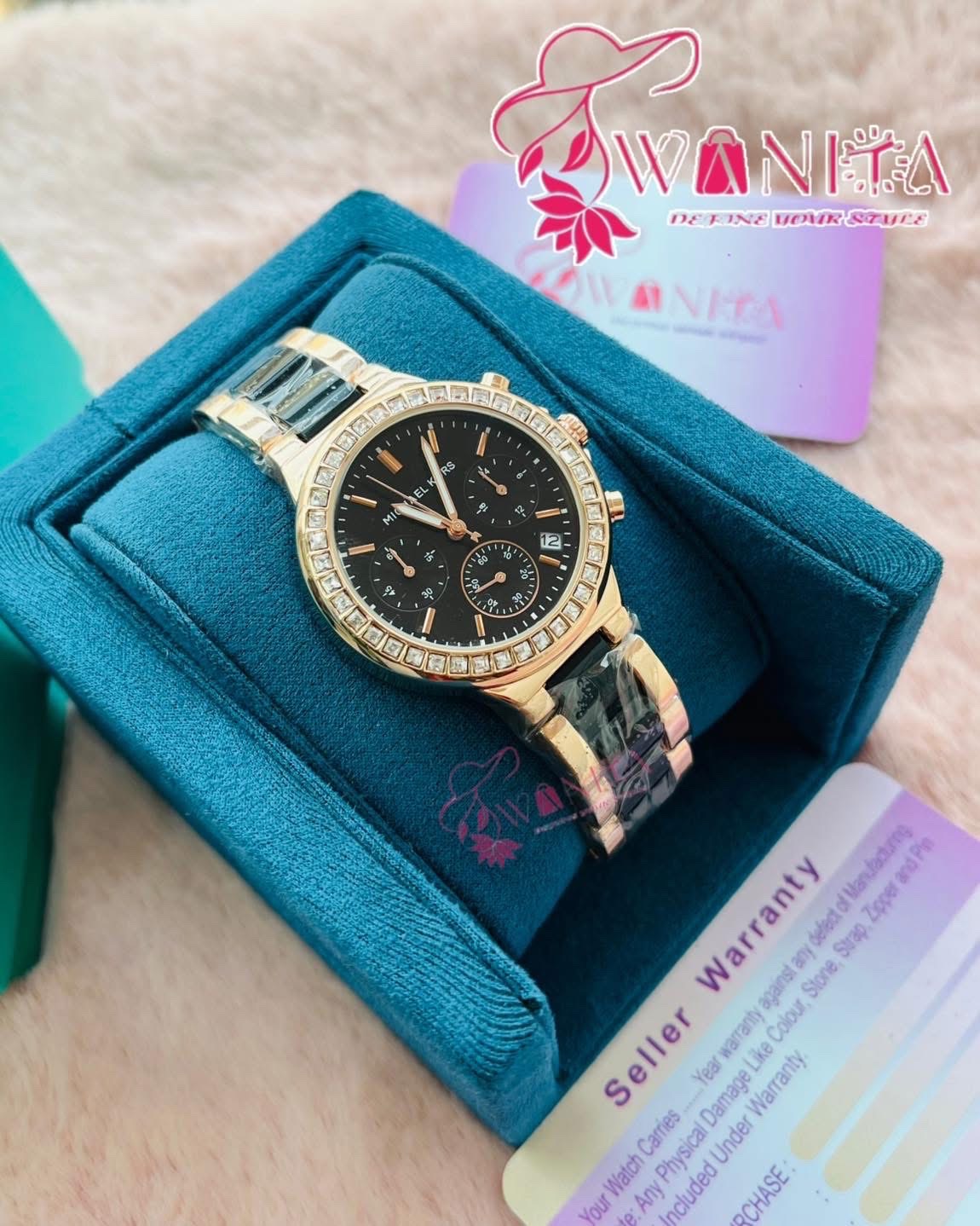 Michael Kors Full Black Chronograph Watch(AA Grade)