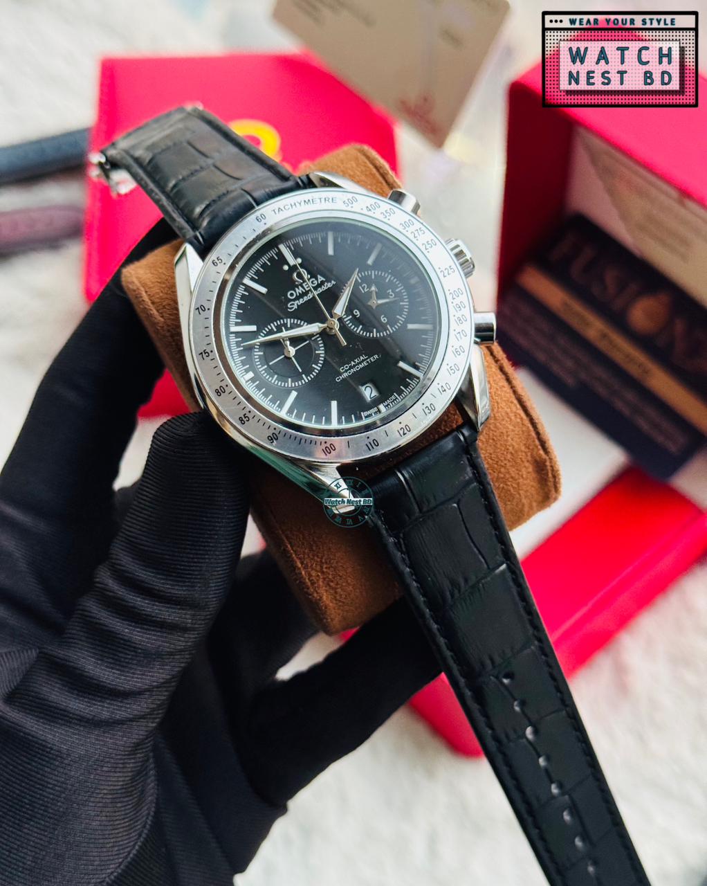 Omega Chronograph Belt Watch || AA Grade Master Copy