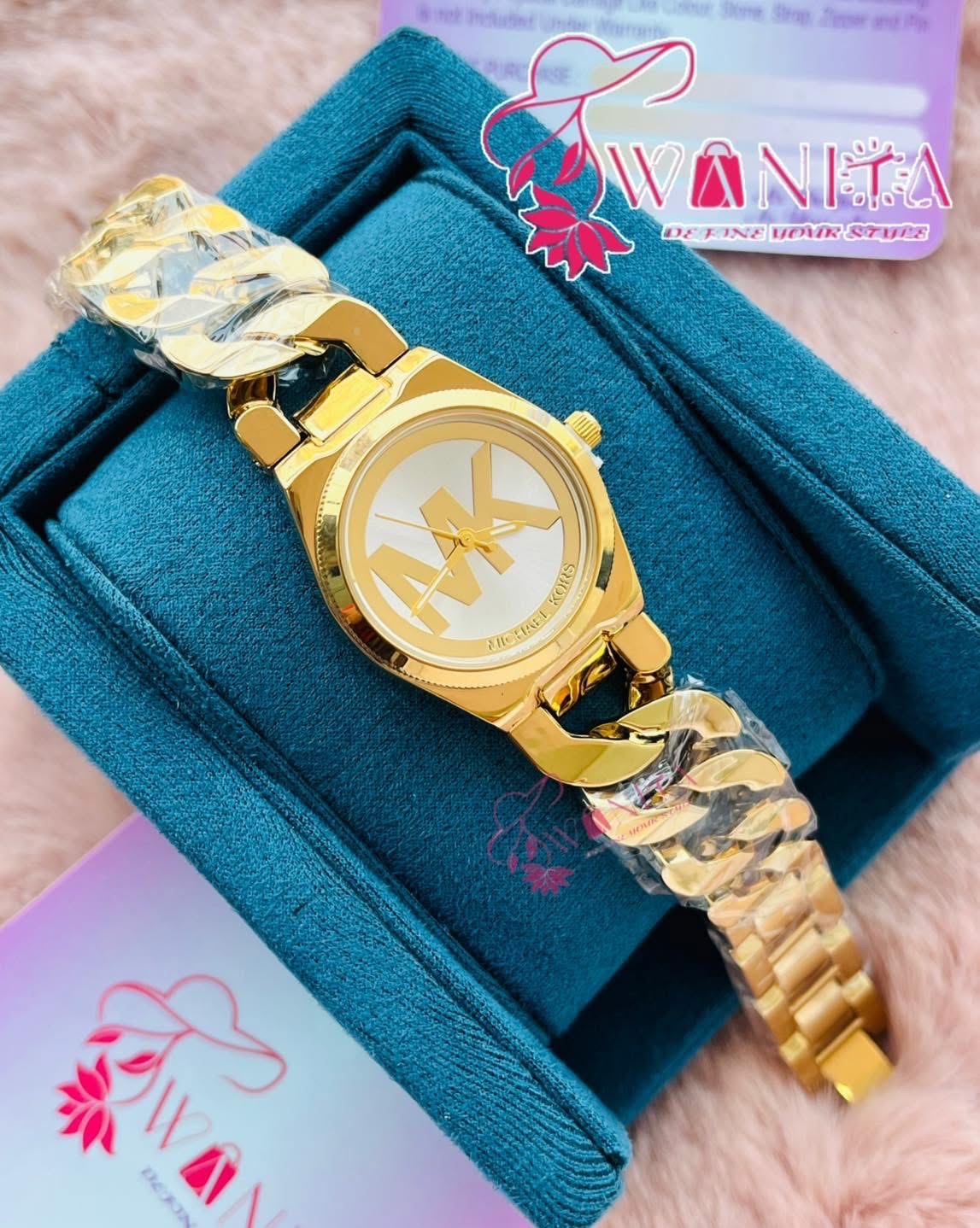 Michael Kors Golden White Dial Watch