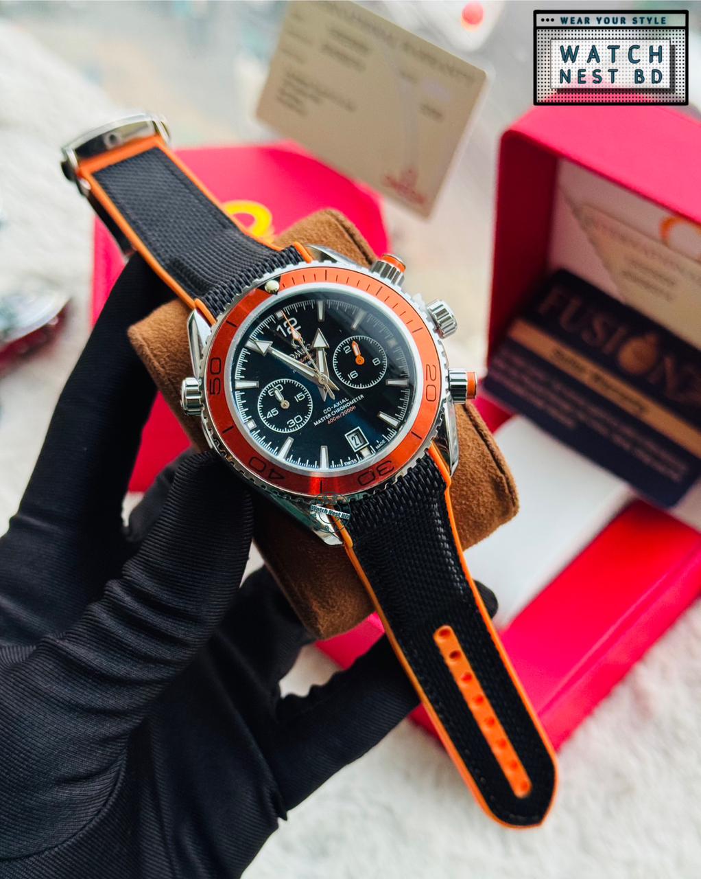 Omega Chronograph Belt Watch || AA Grade Master Copy