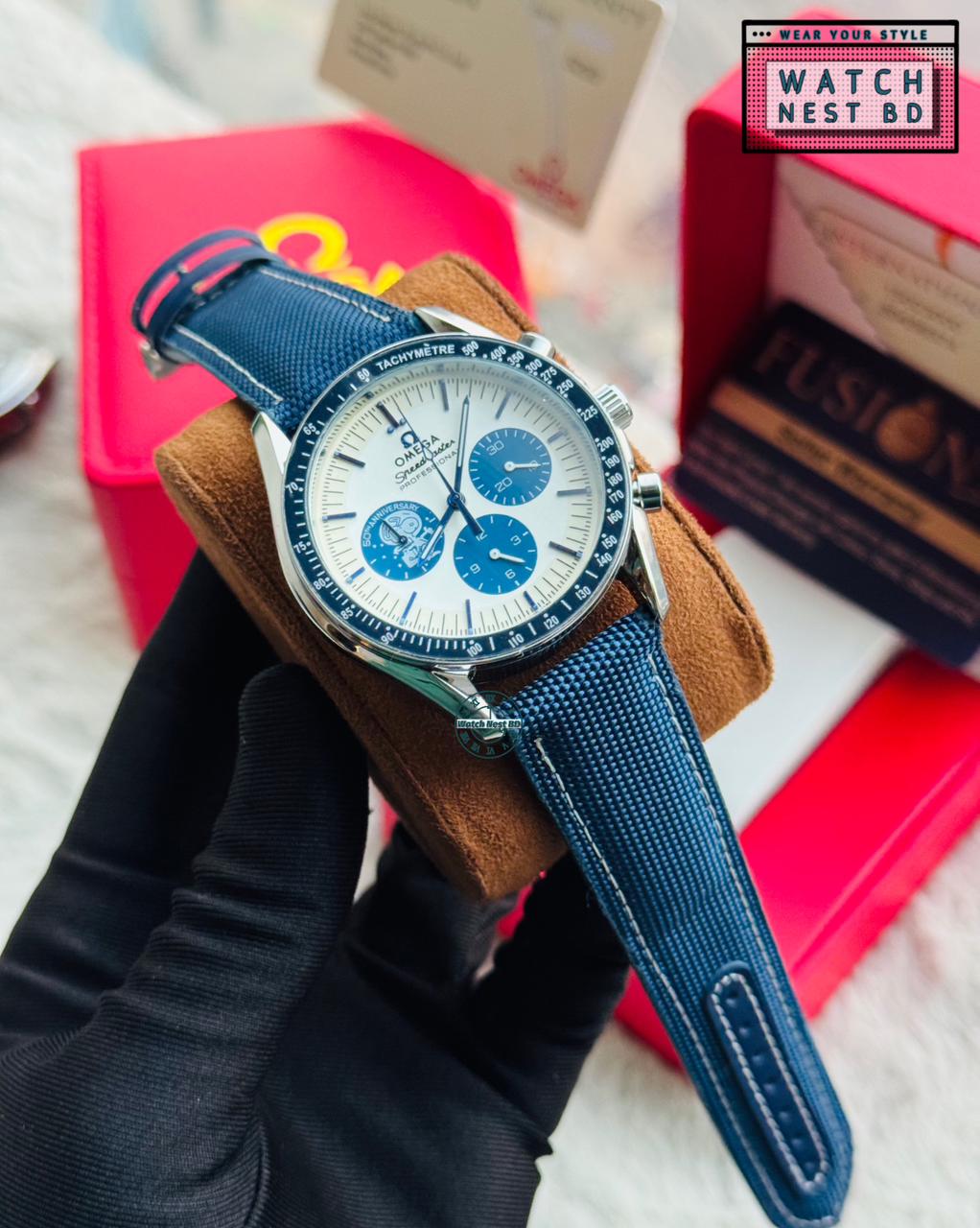 Omega Chronograph Snoopy Belt Watch || AA Grade Master Copy