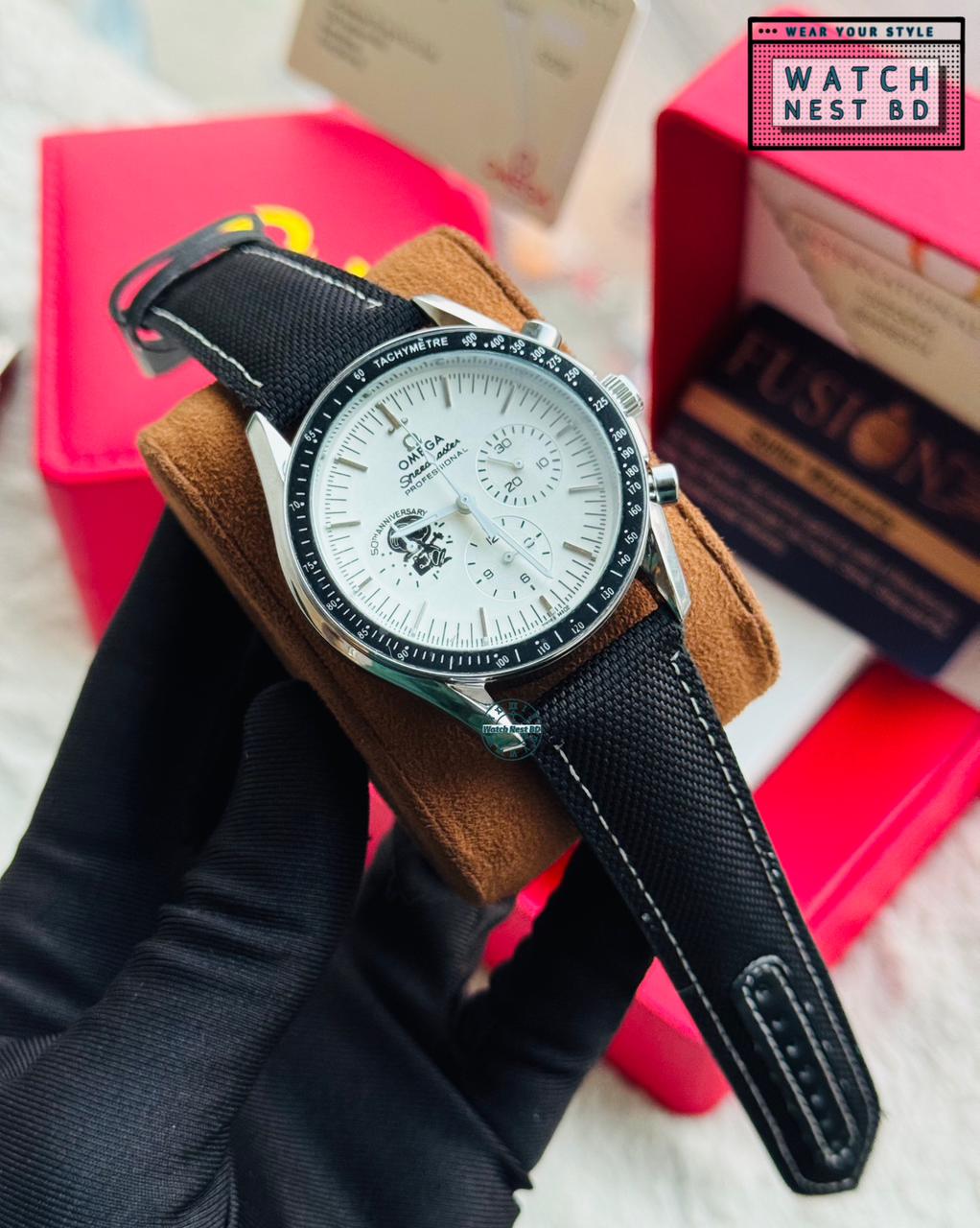 Omega Chronograph Snoopy Belt Watch || AA Grade Master Copy