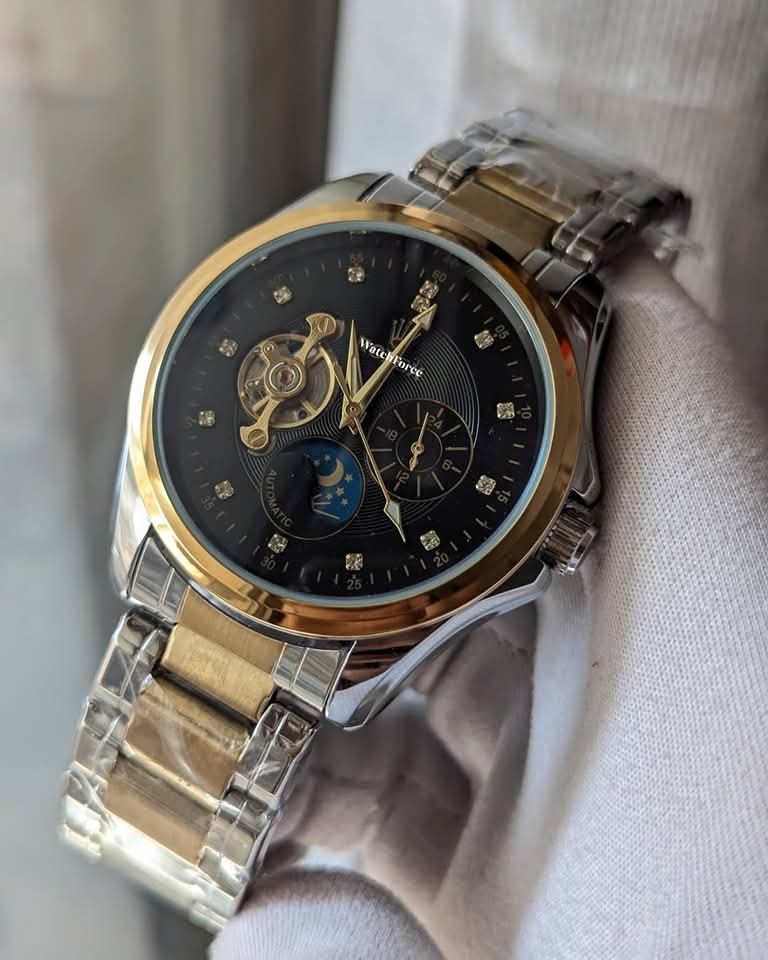 Rolex Black Face Mechanical Watch