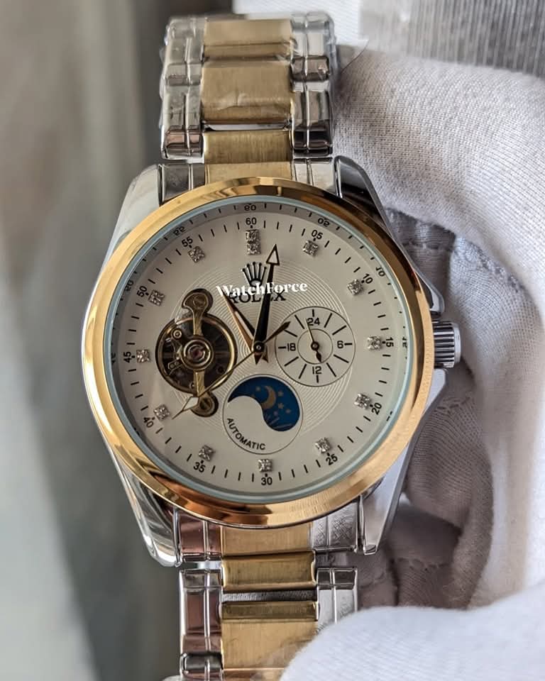 Rolex White Face Mechanical Watch_img_1