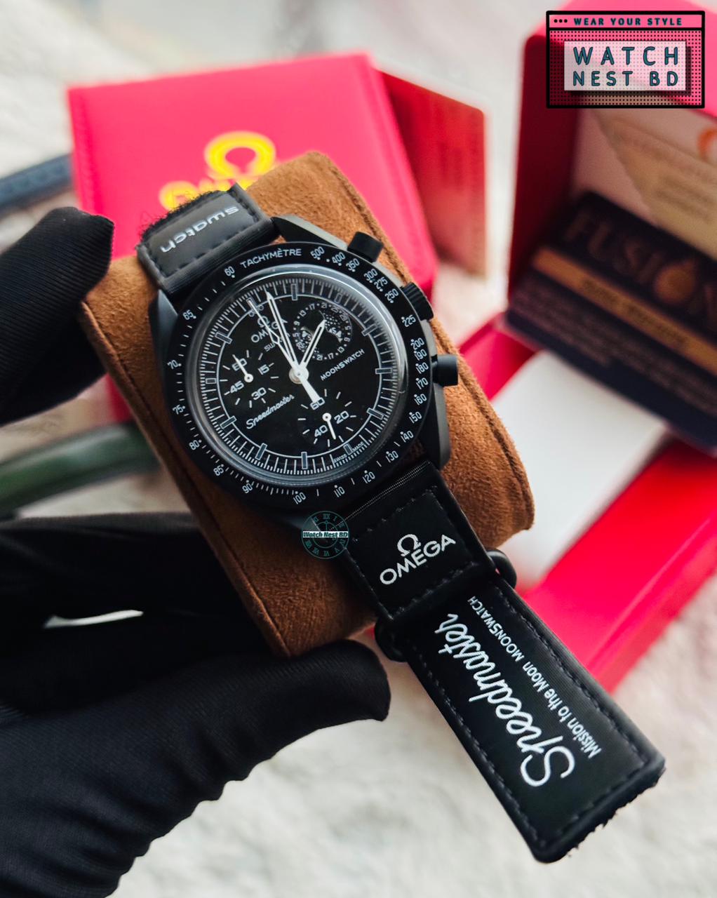 Omega Swatch Chronograph Watch || AA Grade Master Copy