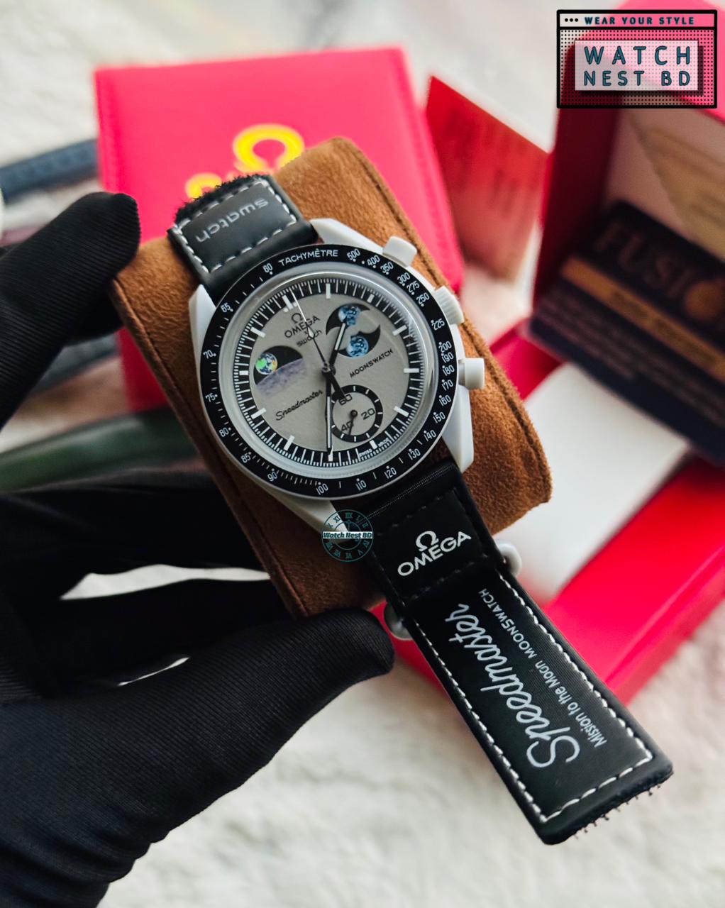 Omega Swatch Chronograph Watch || AA Grade Master Copy