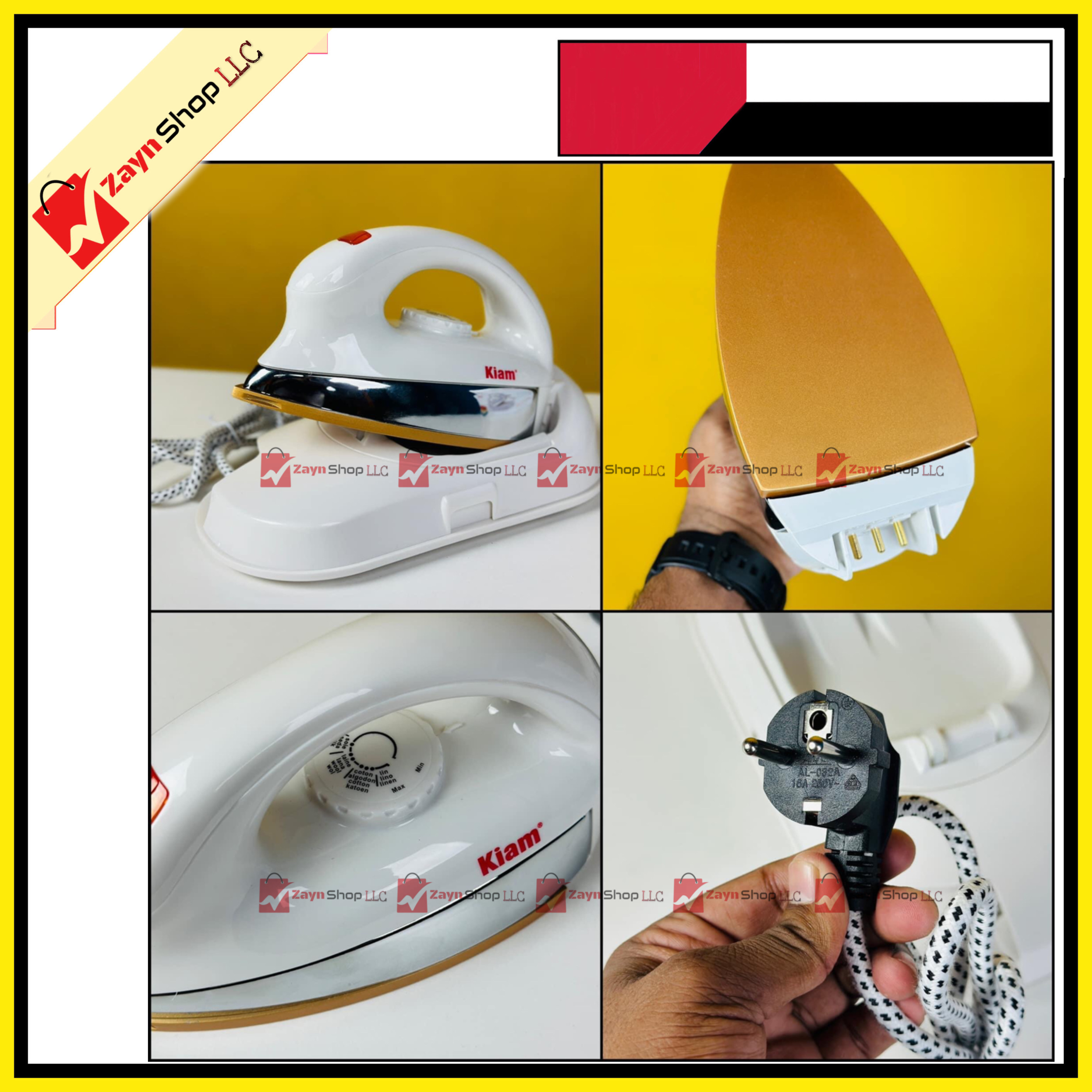 Kiam Iron 1000W Cordless Electric Dry Iron_img_1