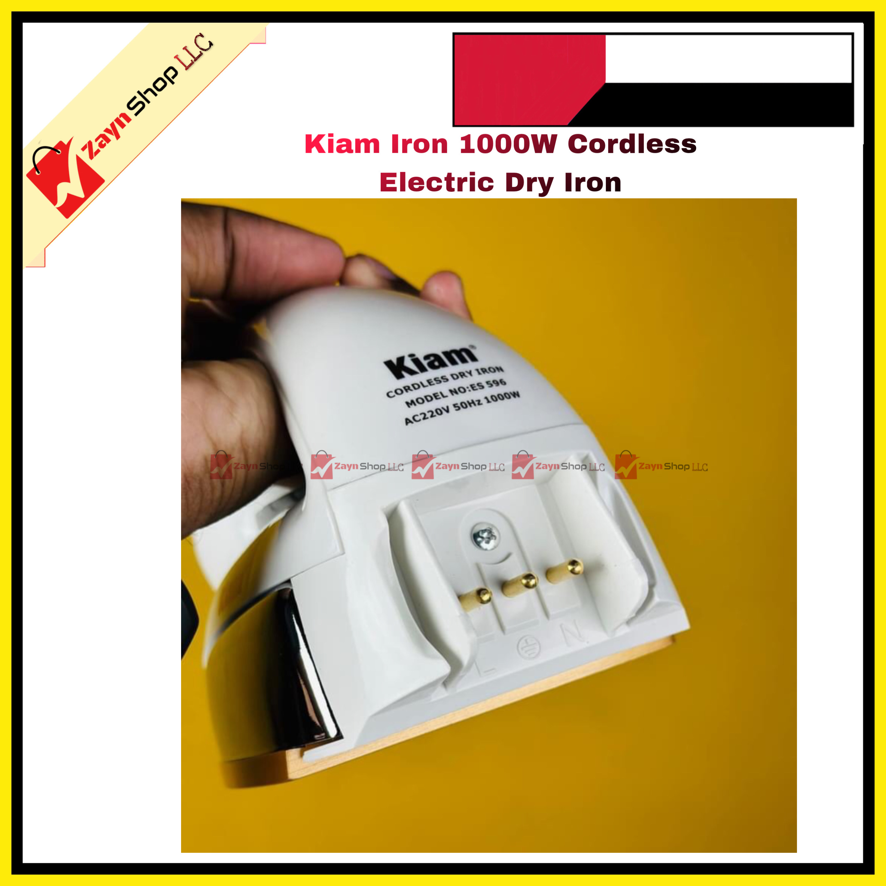 Kiam Iron 1000W Cordless Electric Dry Iron_img_2