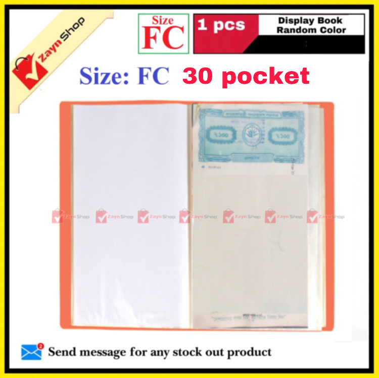 Display Book FC Legal Size 30 or 40 pocket Plastic File Folder Display Presentation Book Random color- 1pcs_img_0