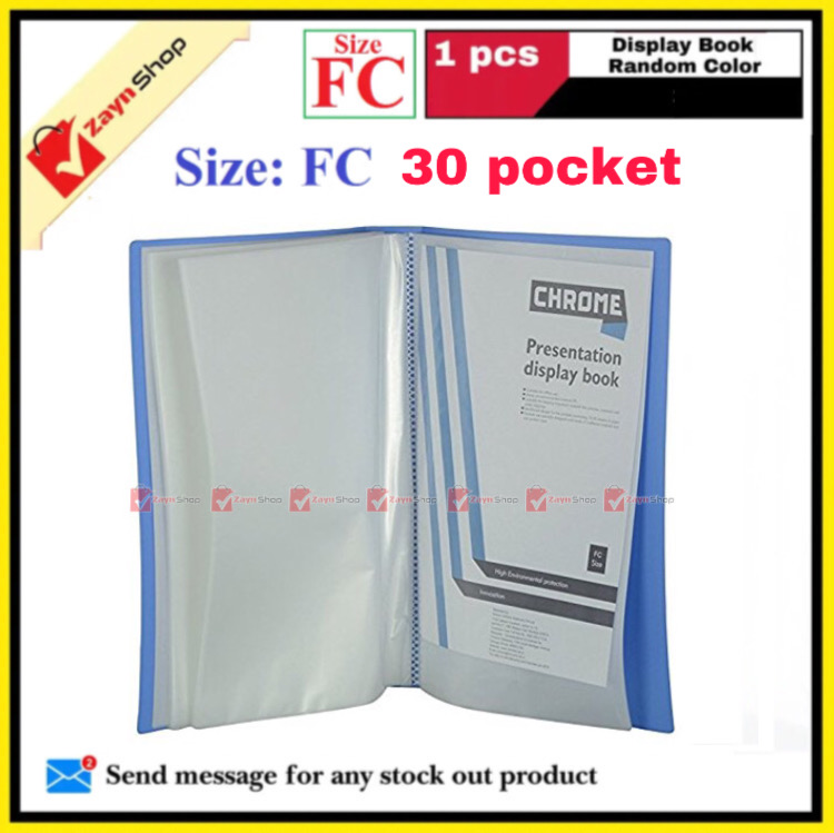 Display Book FC Legal Size 30 or 40 pocket Plastic File Folder Display Presentation Book Random color- 1pcs_img_1