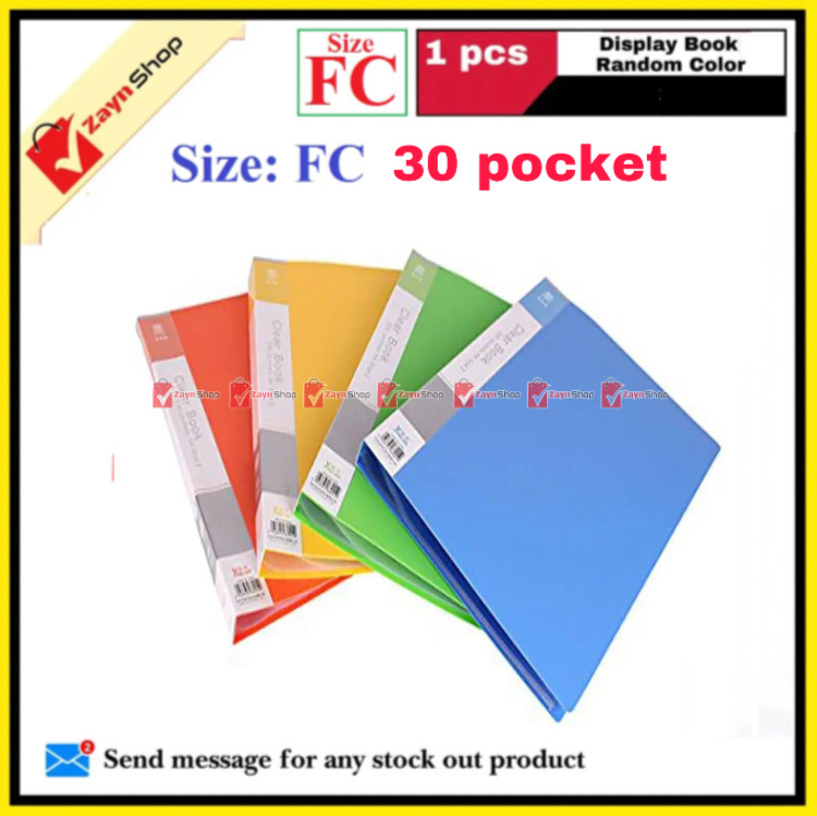 Display Book FC Legal Size 30 or 40 pocket Plastic File Folder Display Presentation Book Random color- 1pcs_img_3